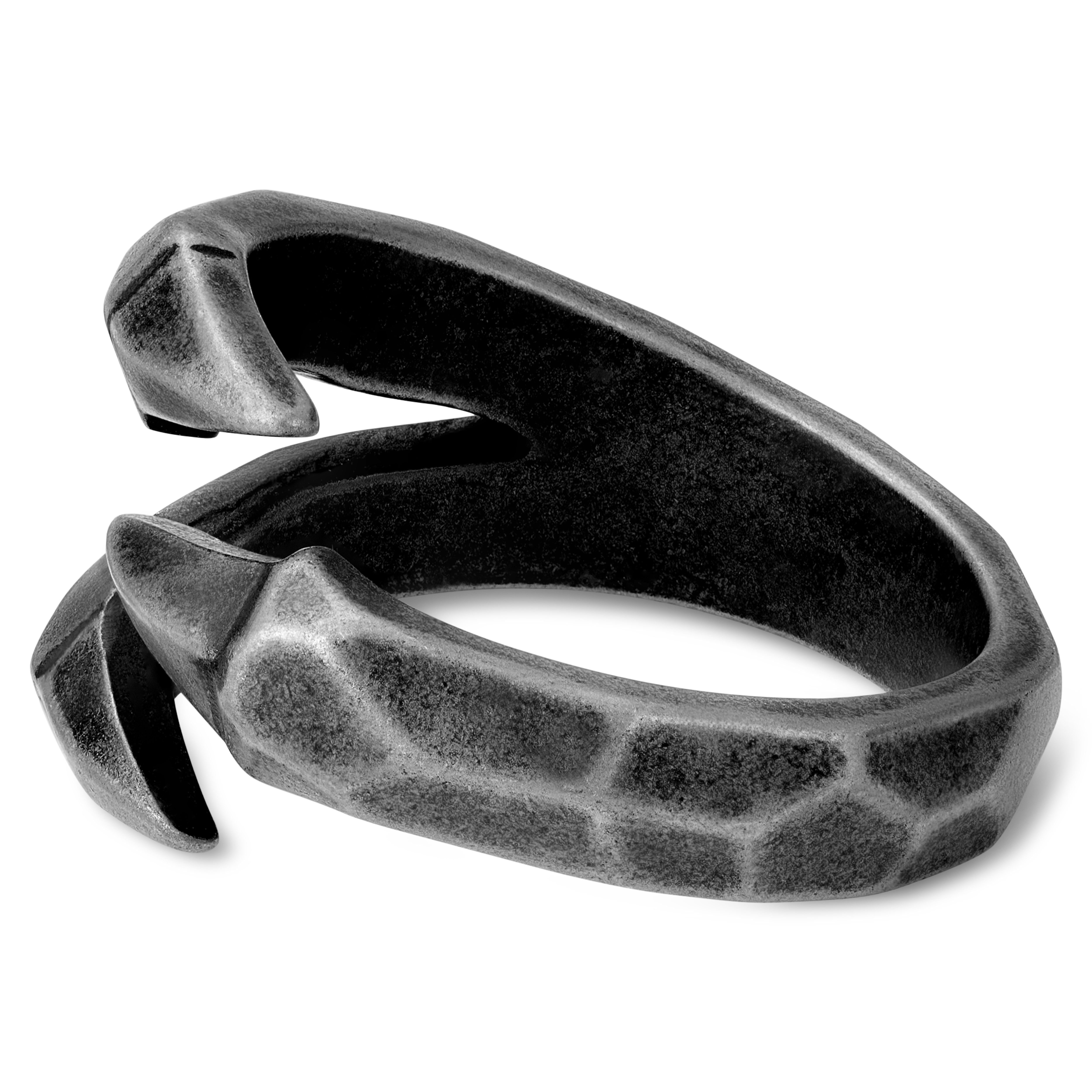 Jax Grey Stainless Steel Dragon Claw Ring - 4