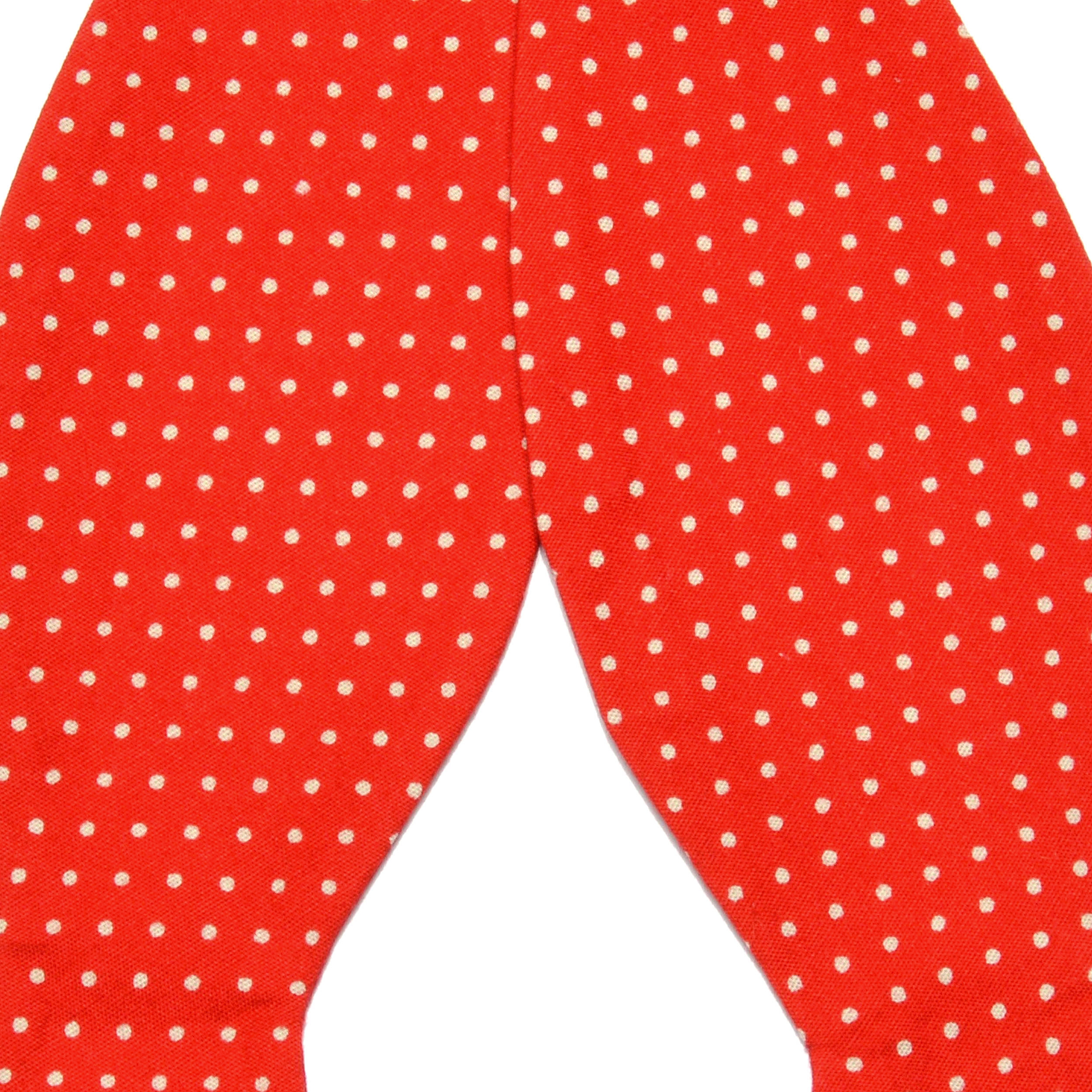 Katoenen Zelfbinder Vlinderdas met Rode Stippen - 2