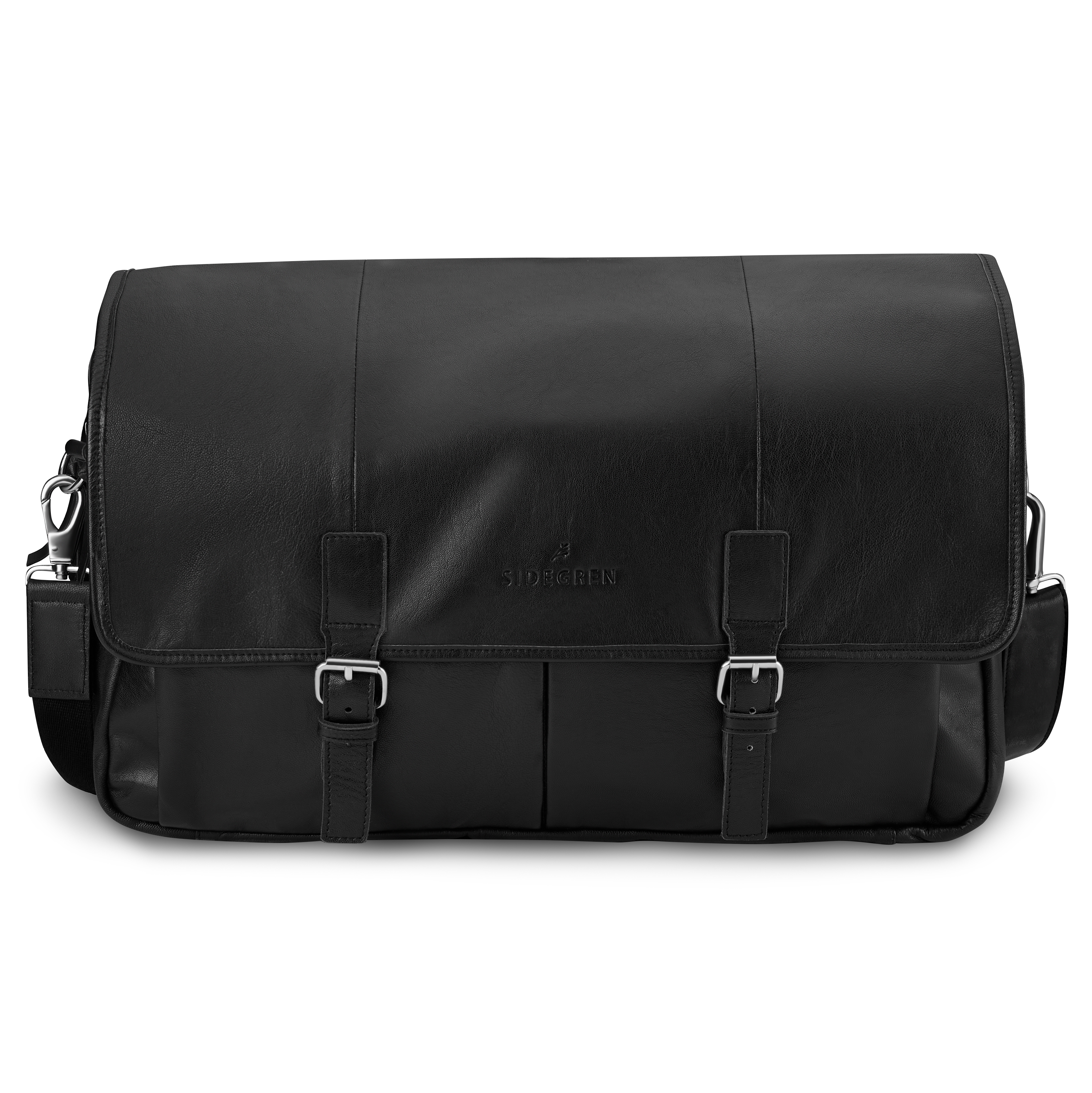 Fidei | Musta full grain -vuohennahkainen työmatkalaukku - 3