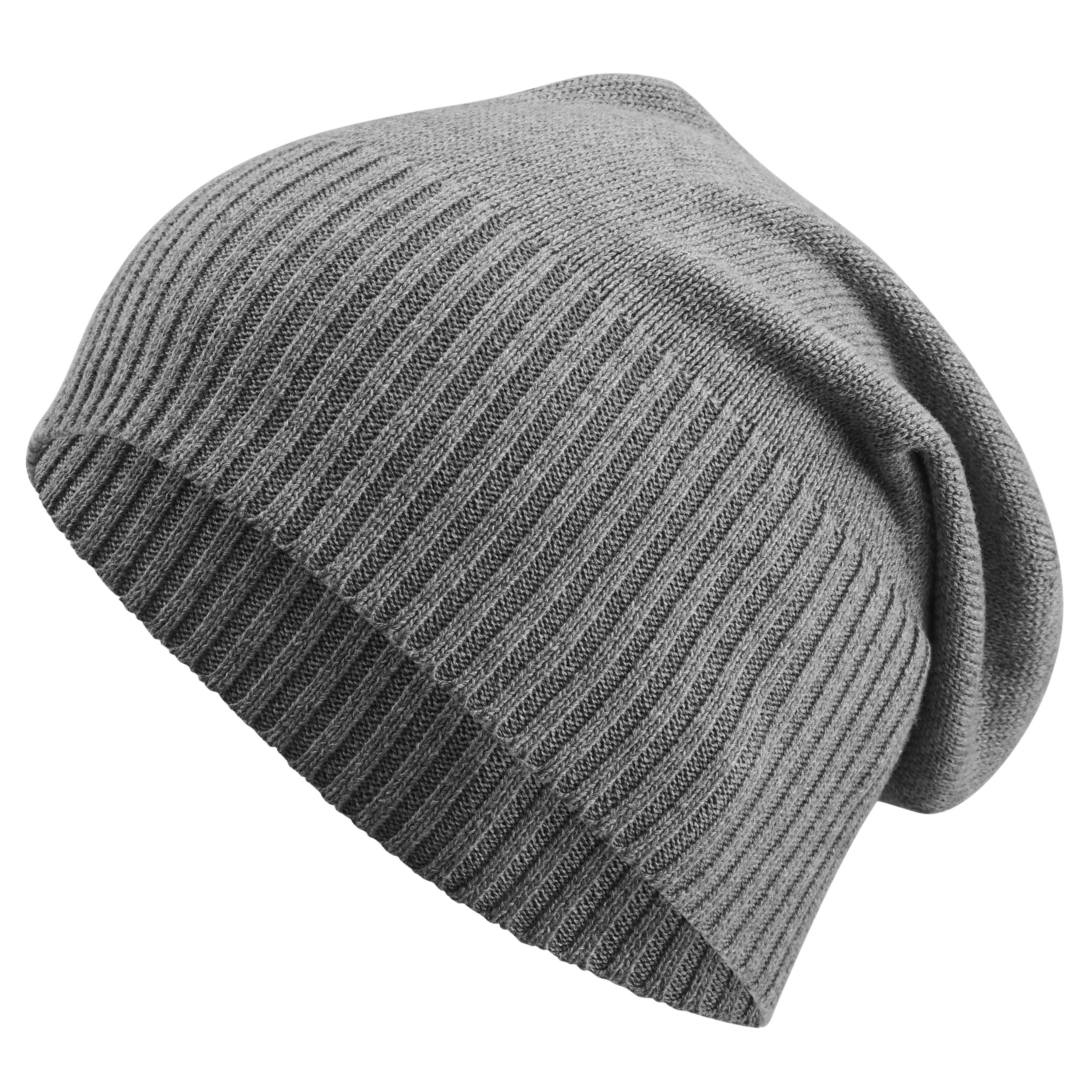 Bonnet noir homme chaud hiver chapeau Tam ample épais tricot Baggy Long dos  bonnets A1549 / A1707 -  France