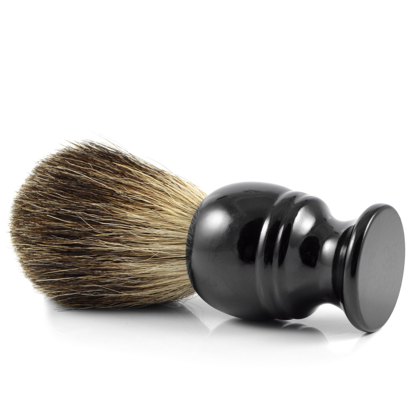 Pincel de Barbear em Madeira Preta e Pêlo de Texugo - 2