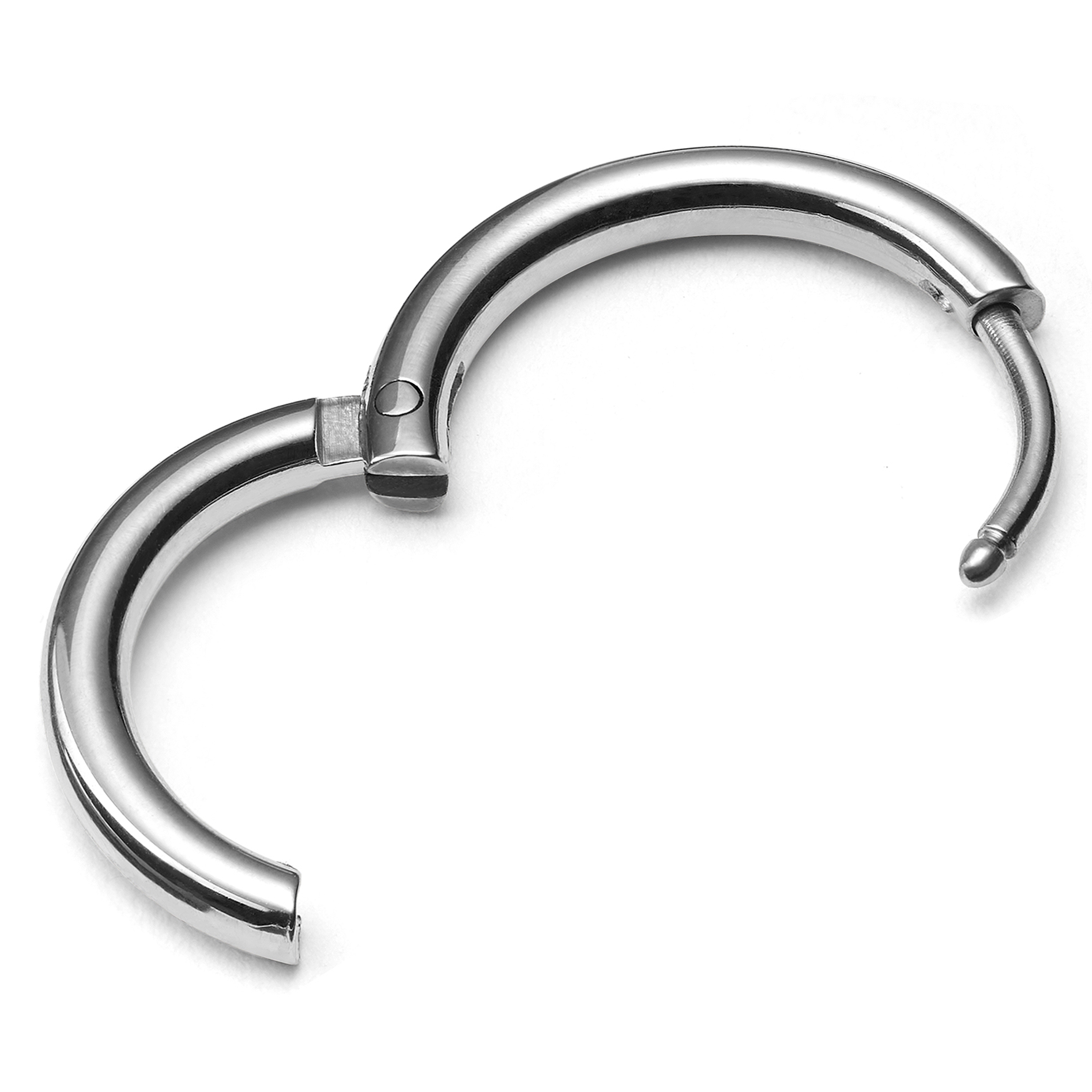 Silver-Tone Titanium Hoop Earring - 2
