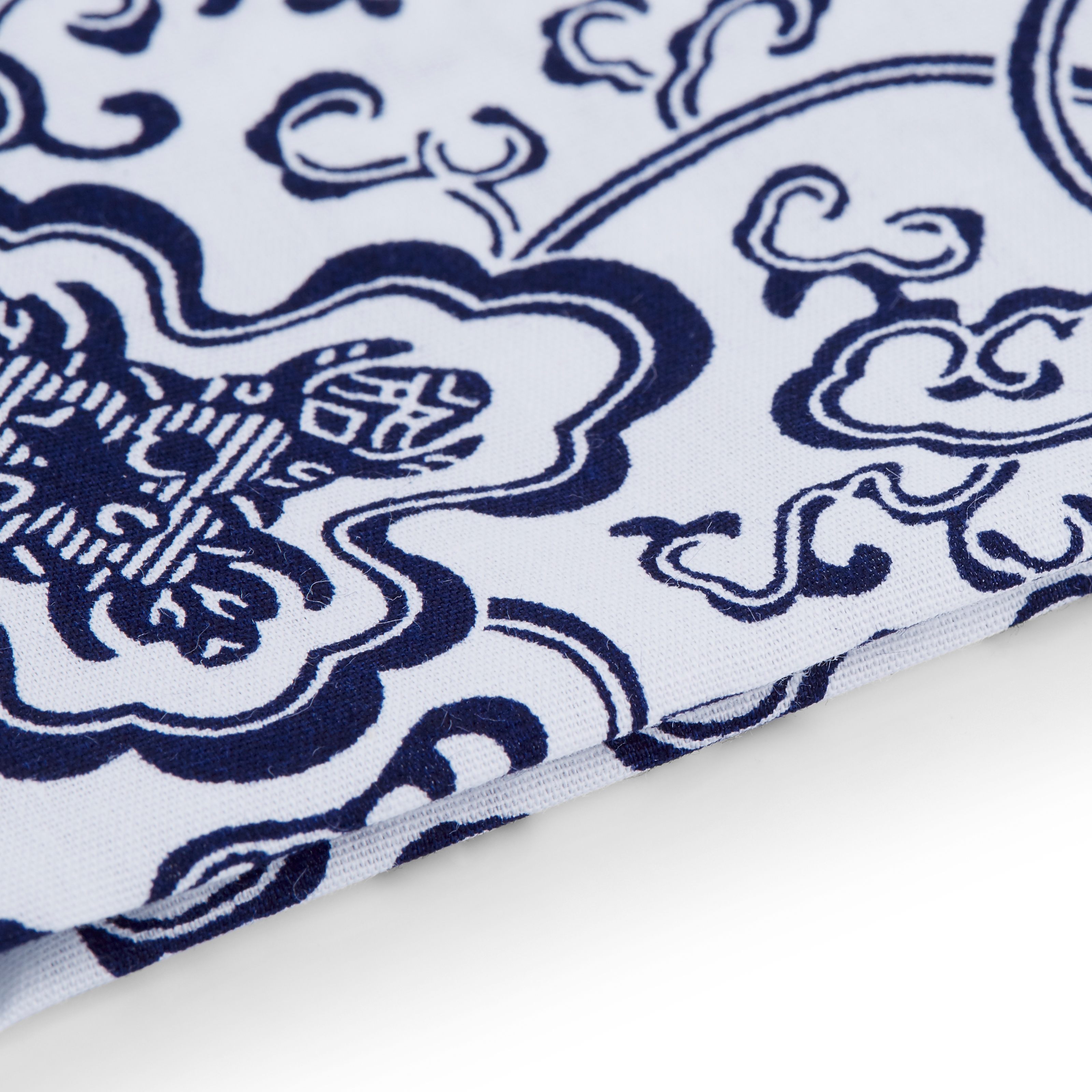 Pañuelo de bolsillo de diseño en azul y blanco - 2