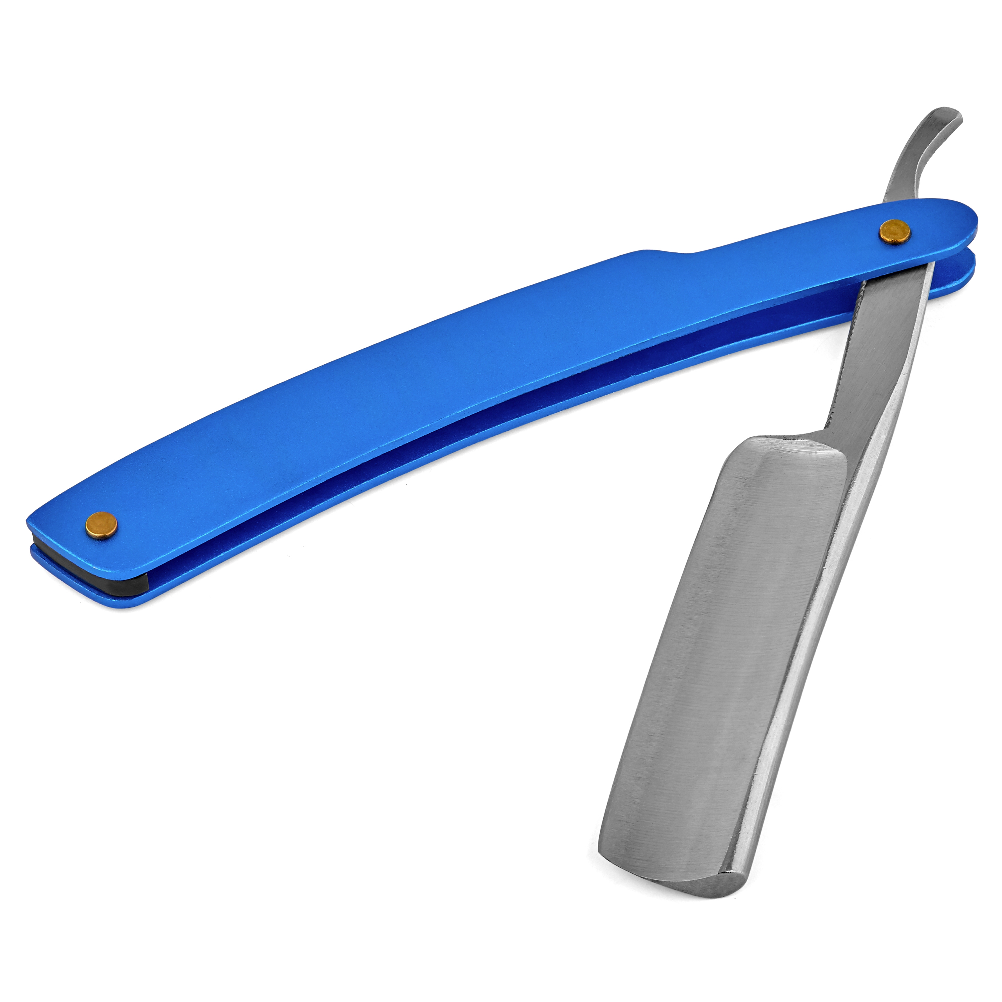 Blue & Stainless Steel Straight Razor In stock! Titan