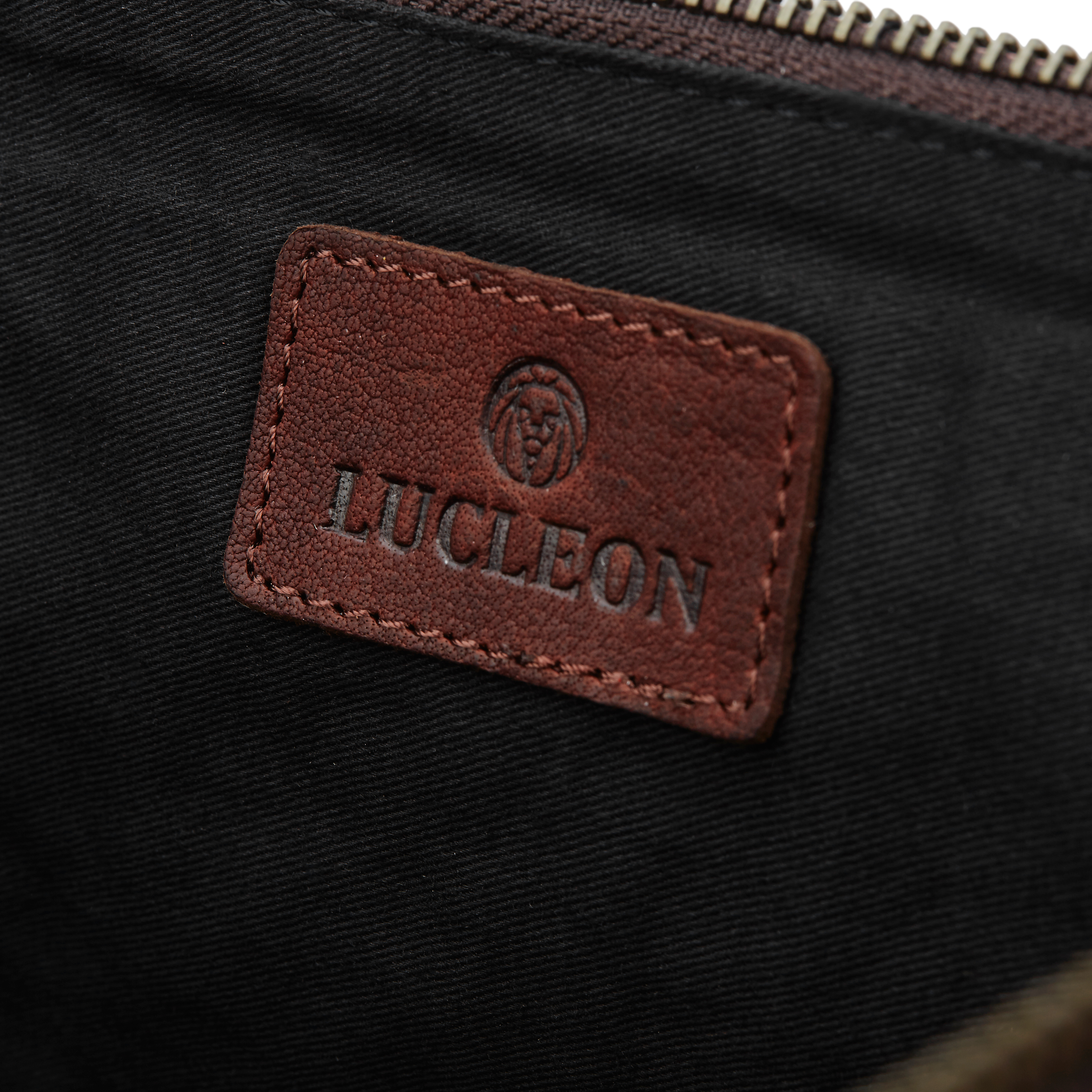 Beauty case XL Oxford in pelle marrone - 6