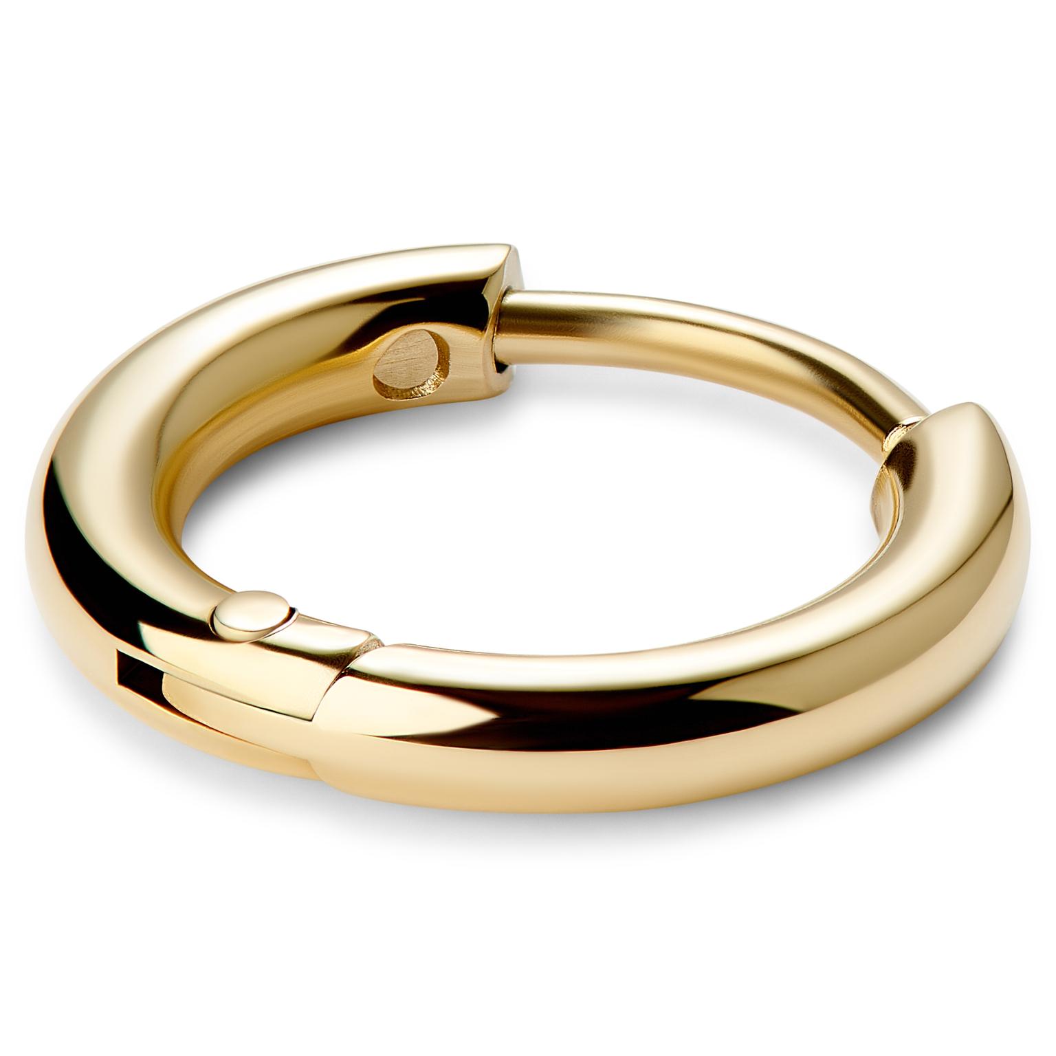 Huggie | 7 mm Creolen-Ohrring aus chirurgischem Edelstahl in Gold-Ton Huggie | 7 mm Creolen-Ohrring aus chirurgischem Edelstahl in Gold-Ton