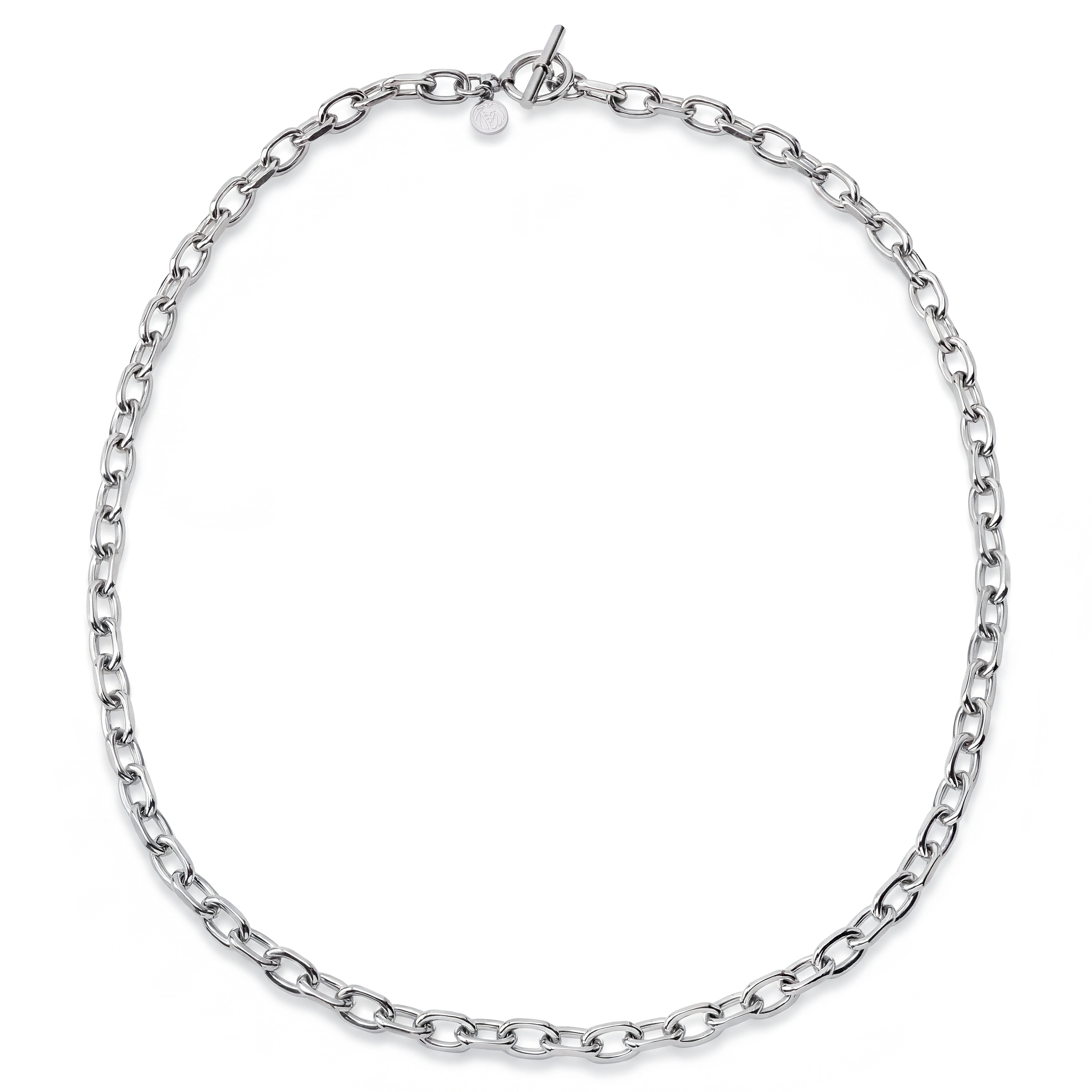 New Classics | Naszyjnik z ogniw typu O ze stali nierdzewnej z zapięciem typu toggle 6.5 mm w srebrnym kolorze - 2