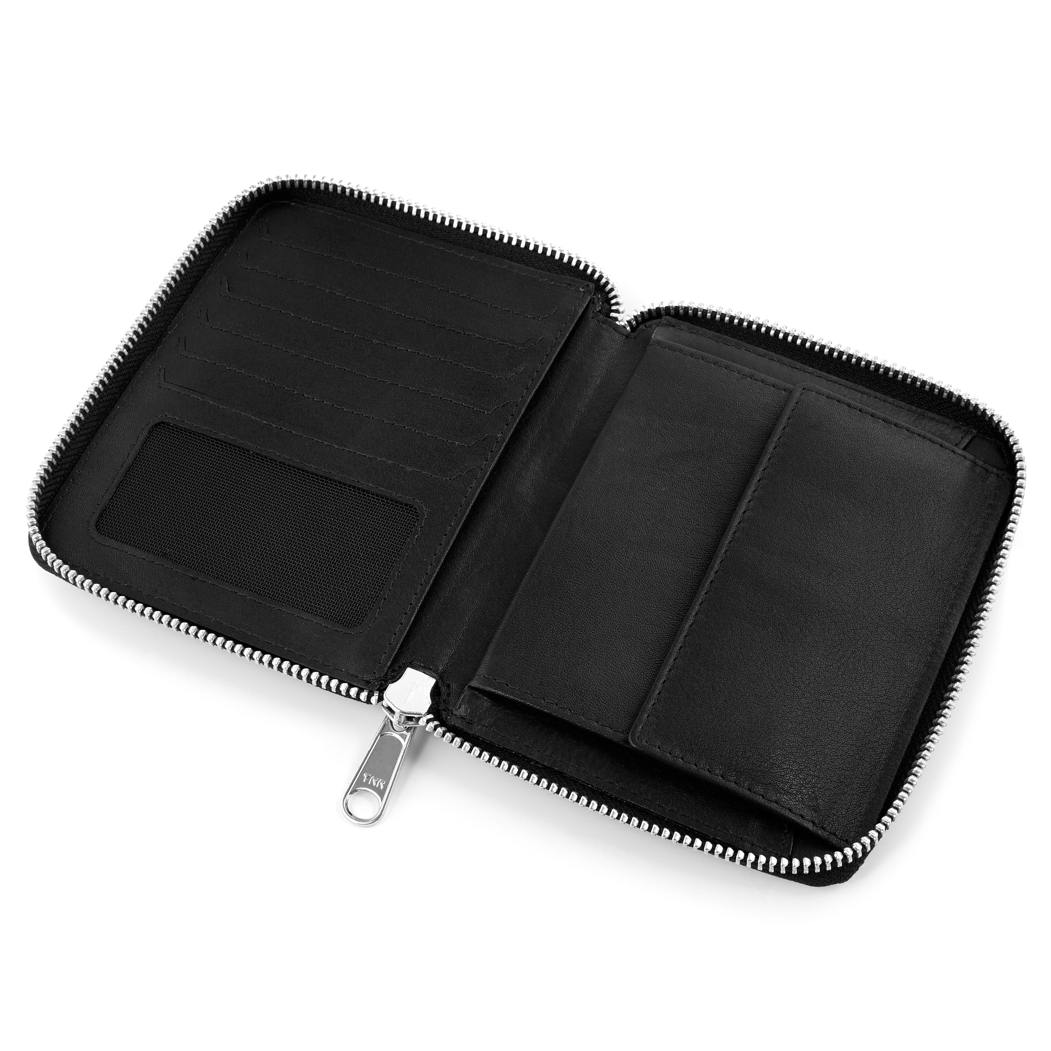 Cartera de cuero negra RFID Lamar - 7