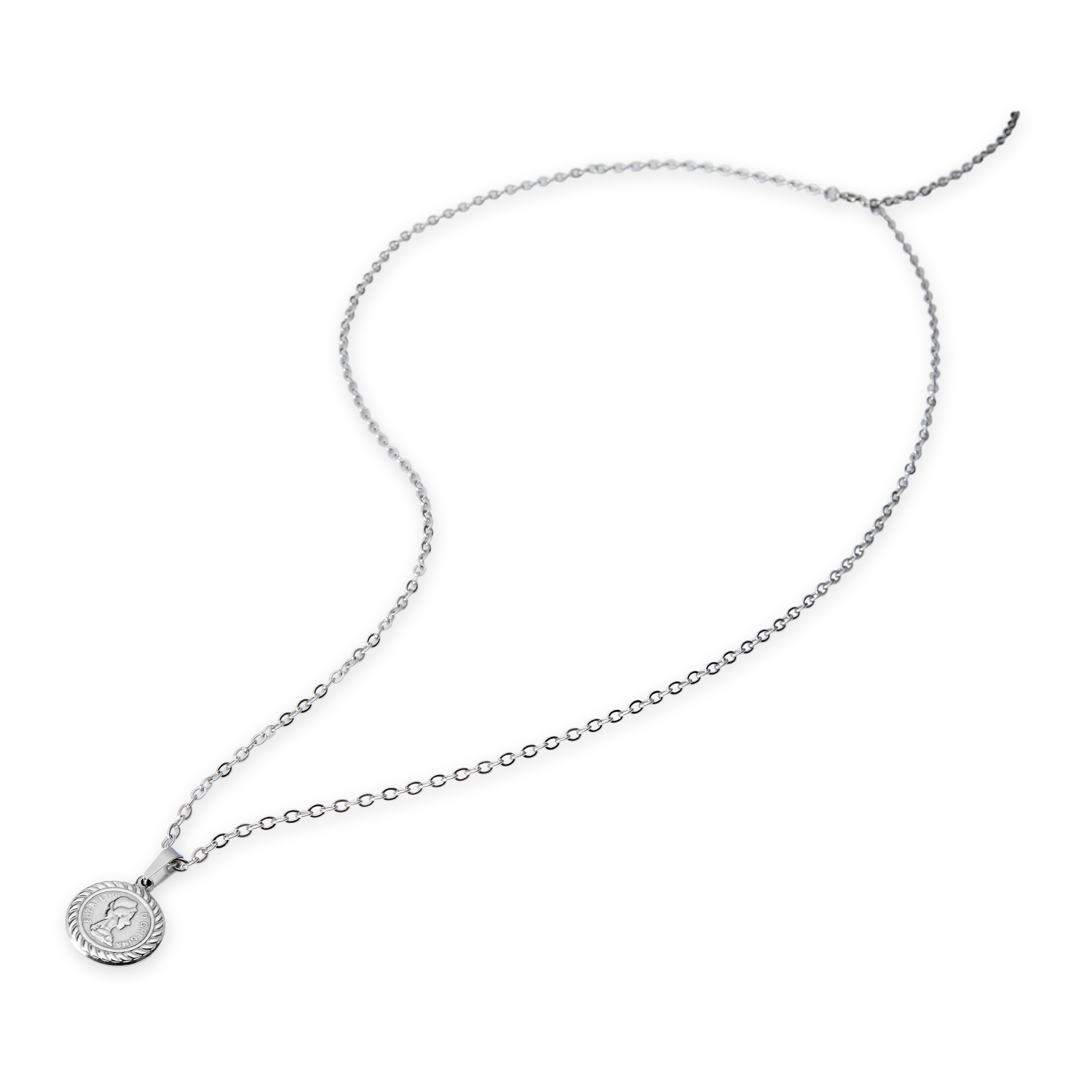 Colgante y collar plateados de Isabel II - 4