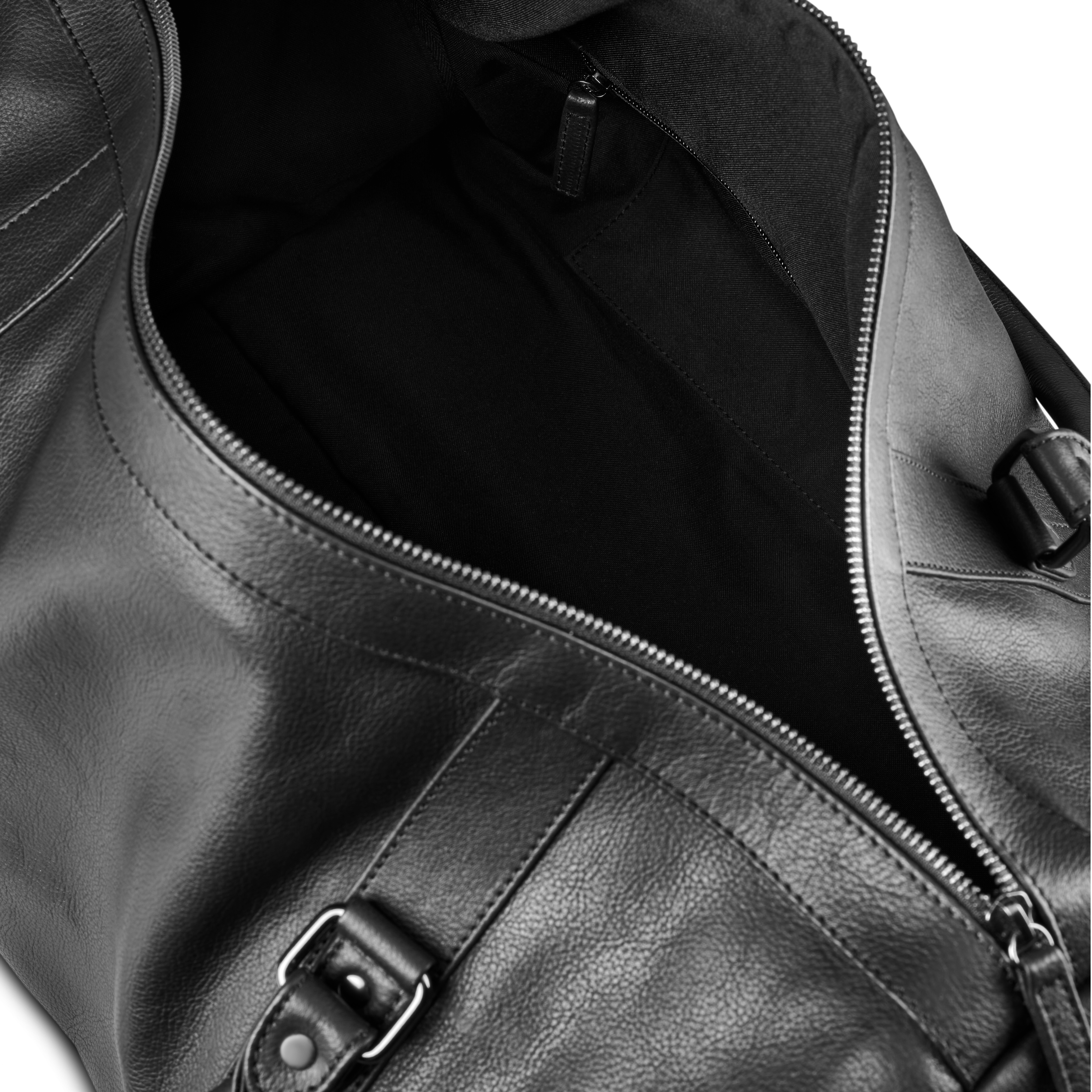Czarna torba podróżna ze skóry pełnoziarnistej - 6