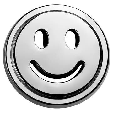 Meraklis | Sølvfarvet Smiley Reversnål