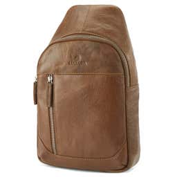 California | Mini Tan Leather Sling Bag