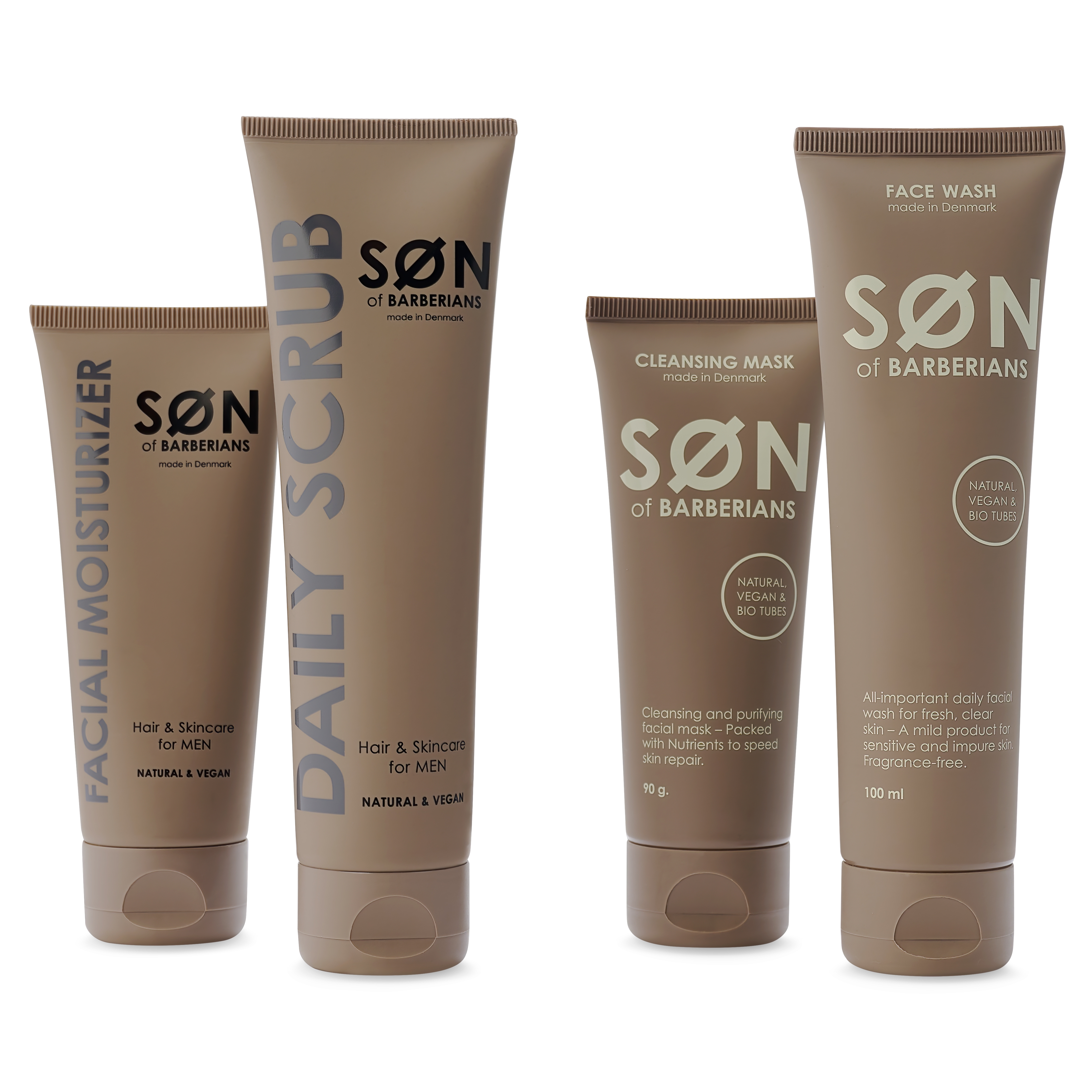 Barberians - Hudpleie gavepakke | Ansiktsvask, fuktighetskrem, Ansiktsmaske og Daglig Skrubb - 4