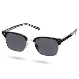 Czarne polaryzacyjne okulary przeciwsłoneczne z linią brwi