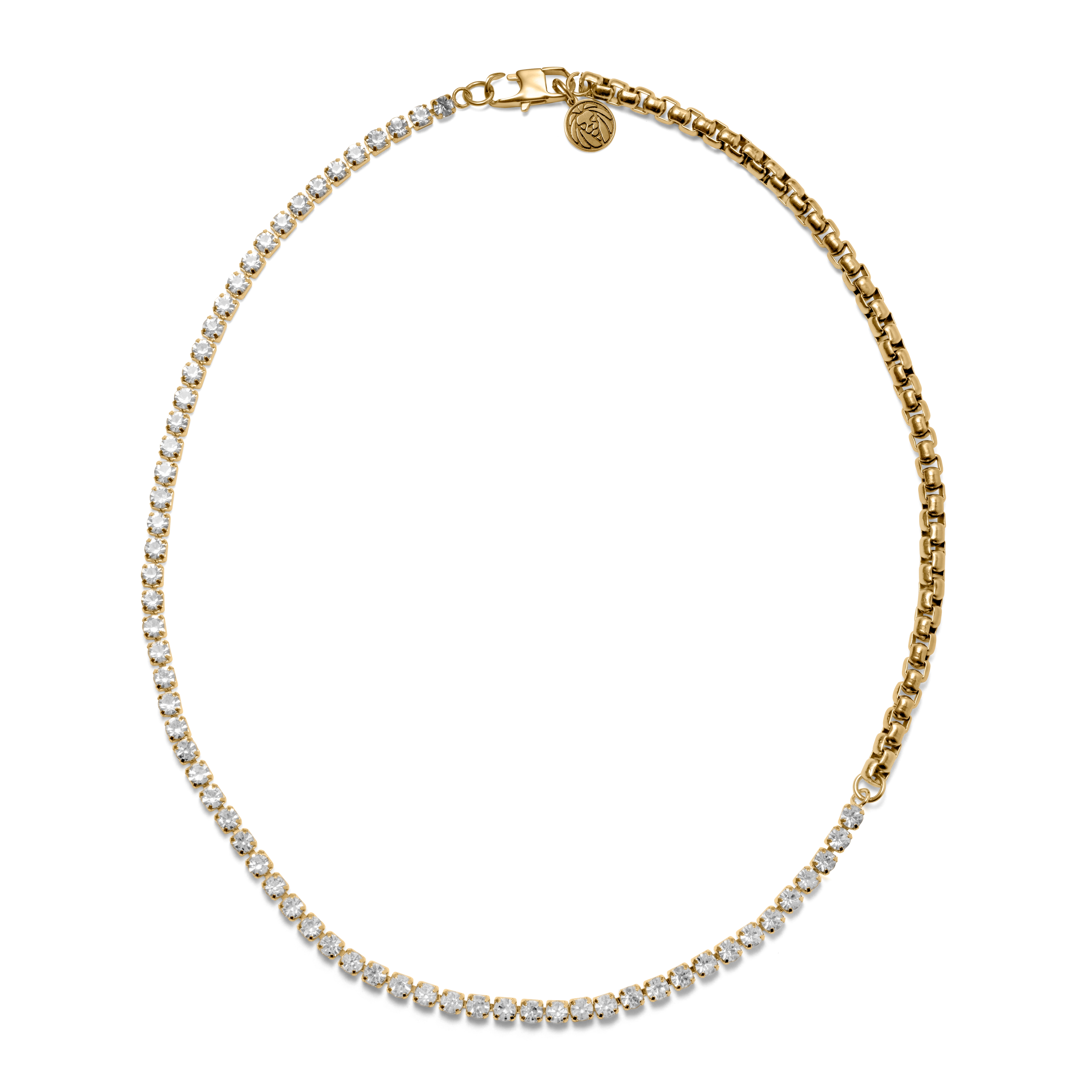 Colt Amager Gullfarget Halskjede med Glassdiamanter - 2