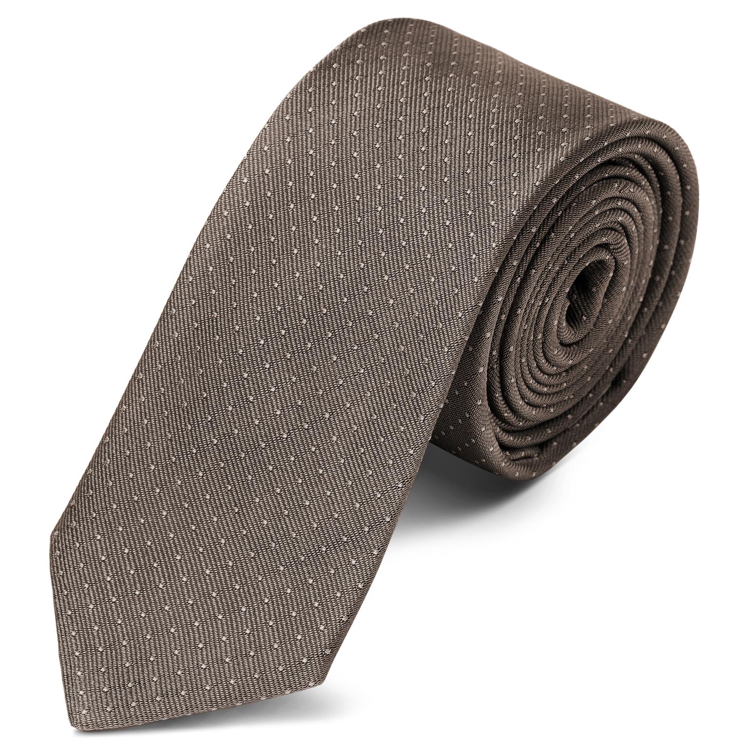 Beige Polka Dot Silk 6cm Tie Beige Polka Dot Silk 6cm Tie