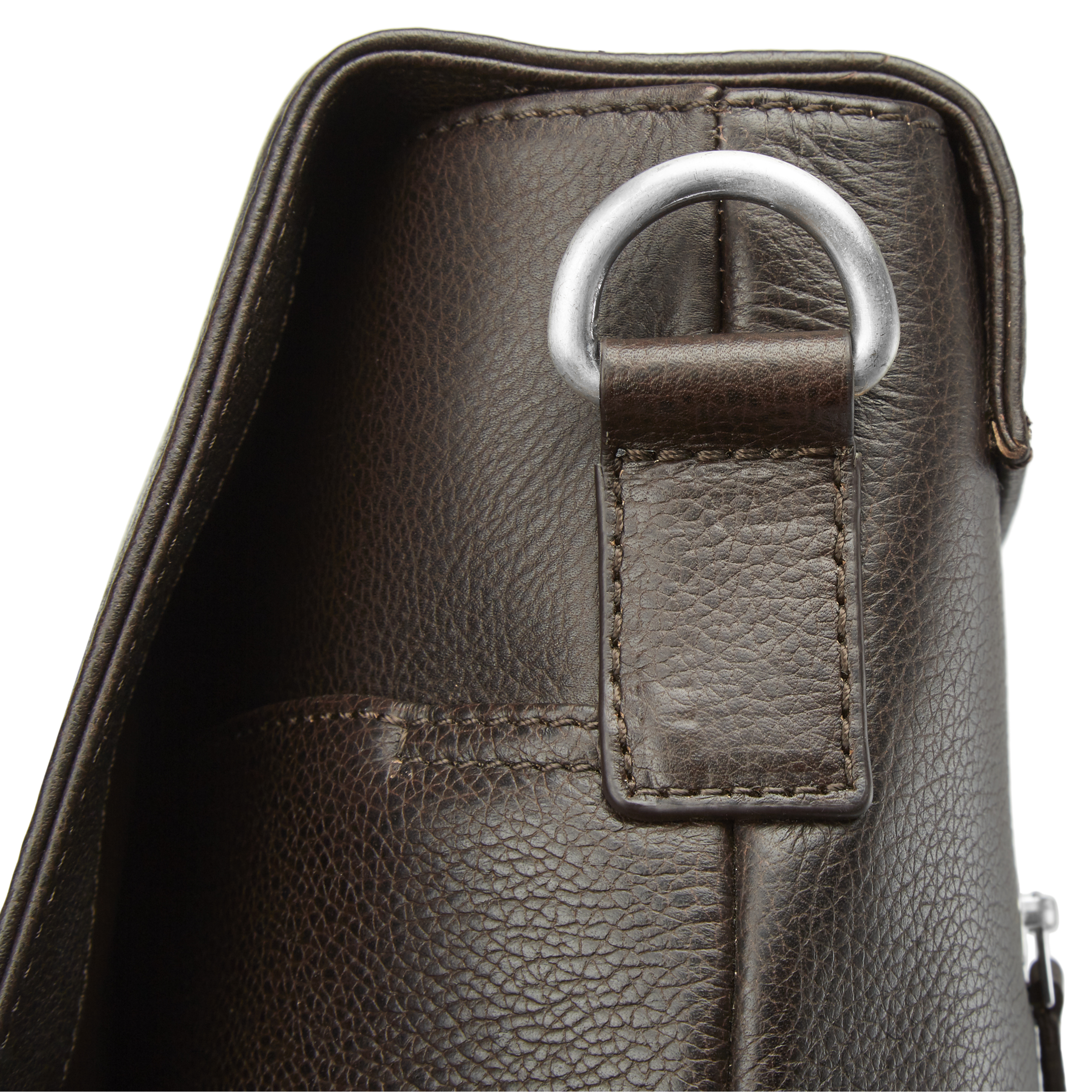 Sam Dunkelbraune Leder Messenger Tasche - 12