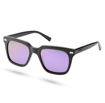 Čierne polarizačné slnečné okuliare Wolfgang Thea s fialovými šošovkami