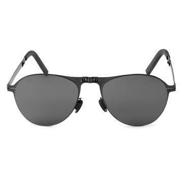 Czarne składane okulary przeciwsłoneczne Whitmore Thea