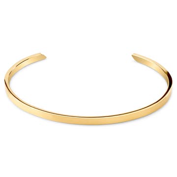 Bracelet manchette réglable en acier inoxydable doré mat de 3 mm Bracelet manchette réglable en acier inoxydable doré mat de 3 mm