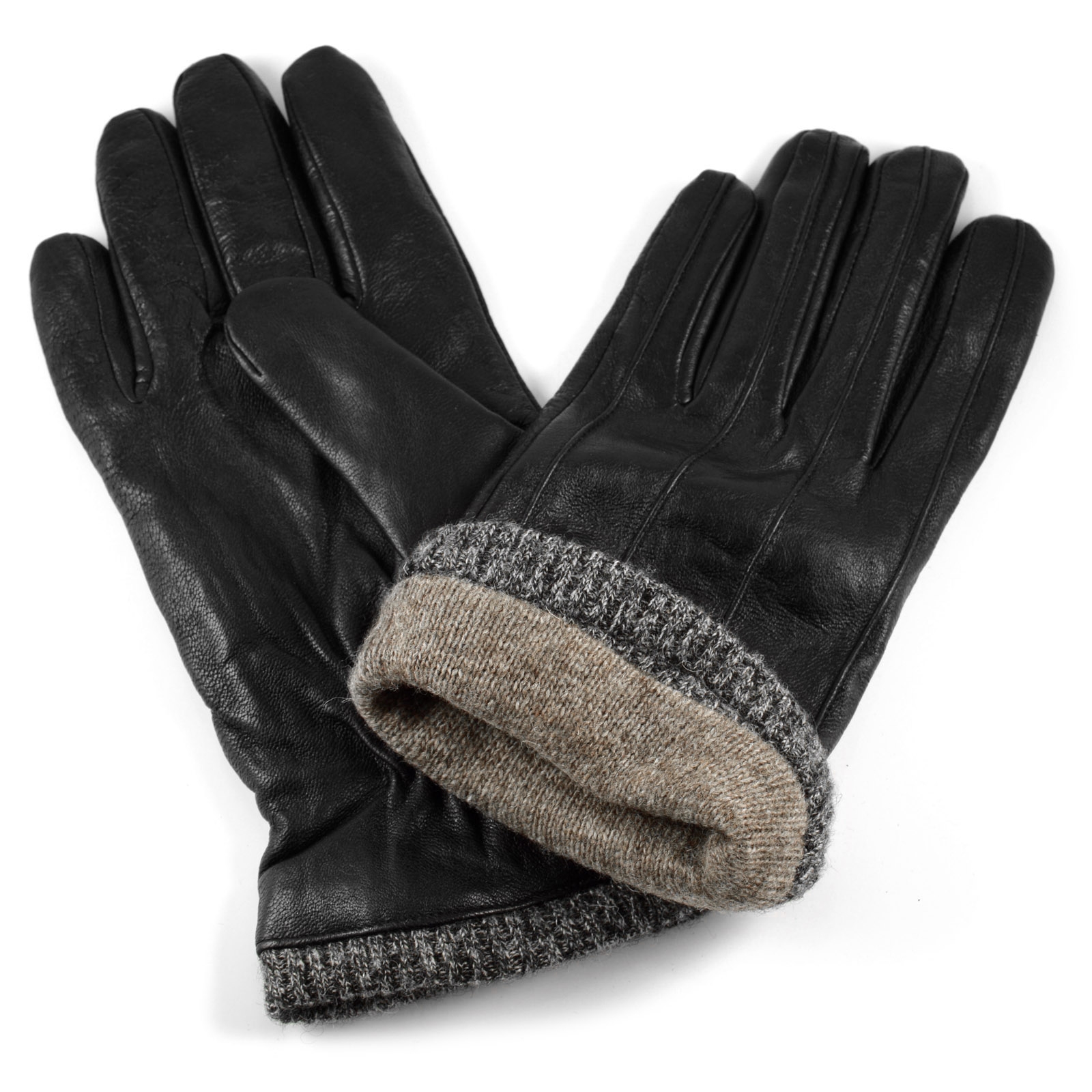 Rama Black Leather Gloves - 2