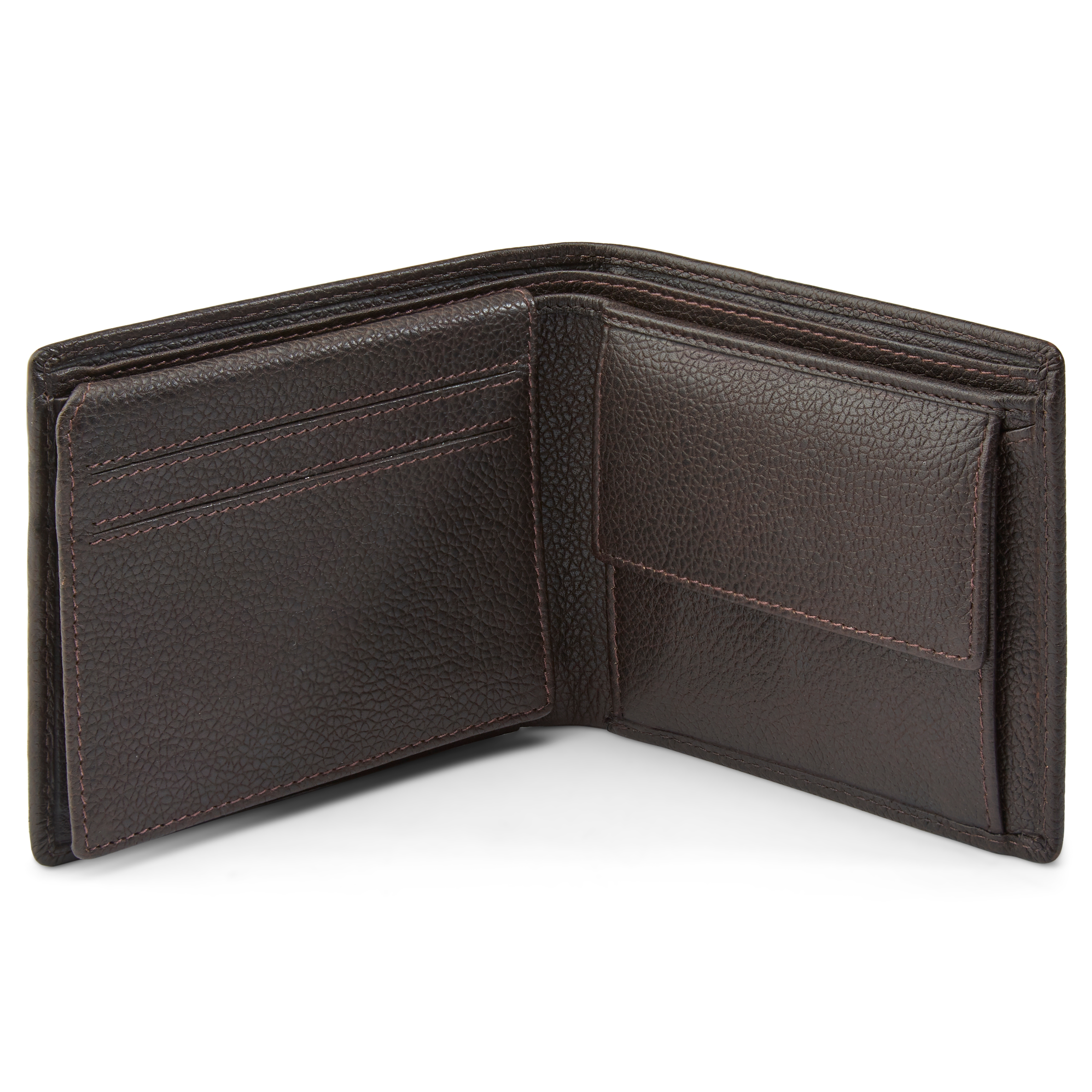 Cartera de cuero marrón oscuro con bloqueo RFID Smith - 2