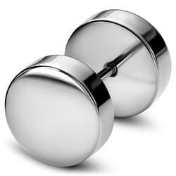 Argentia 925s Orecchino a bottone finto plug dilatatore piatto da