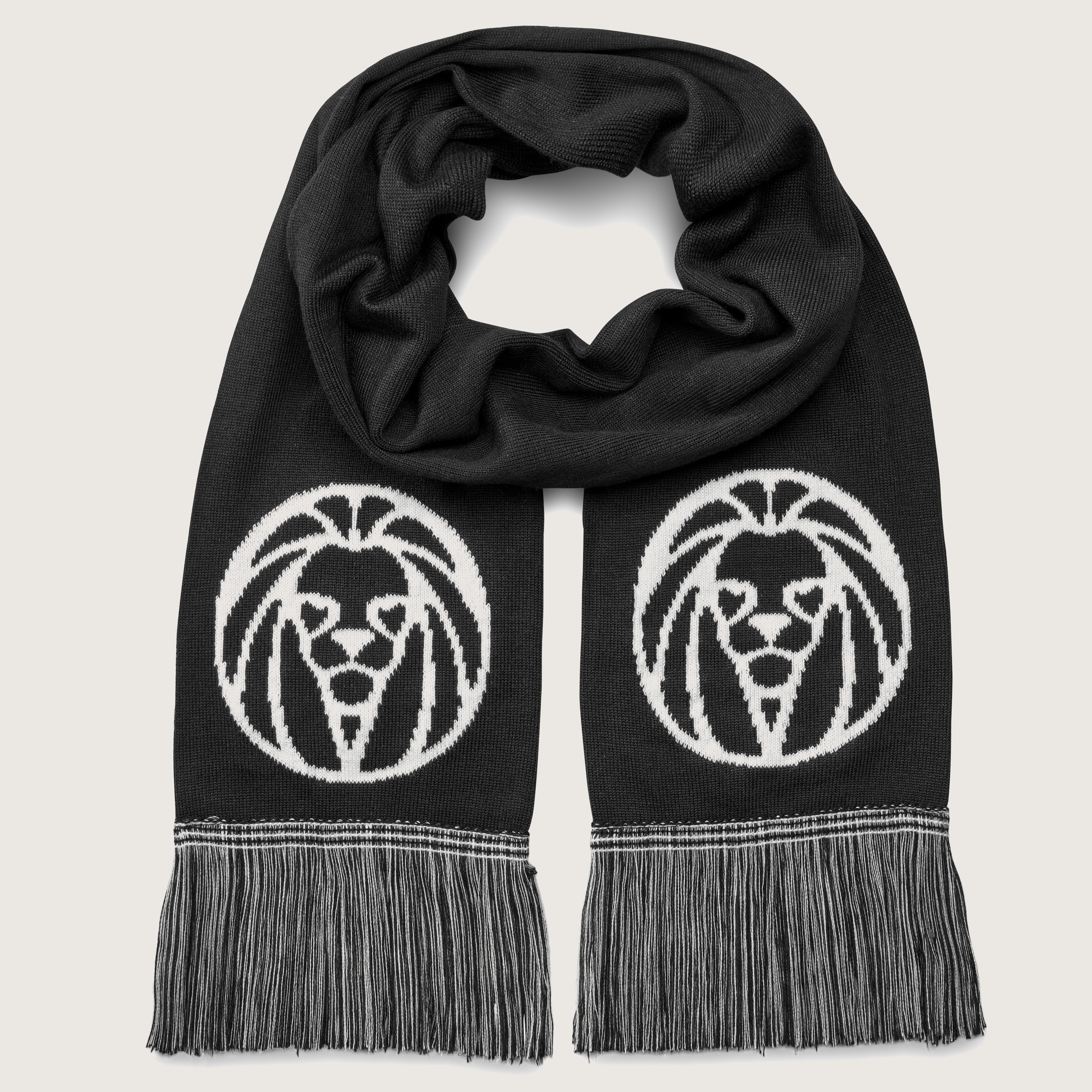 Repeat | Black Recycled Wool Scarf | In stock! | Lucleon