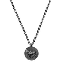 Astro | Silver-Tone Stainless Steel Taurus Zodiac Sign Necklace