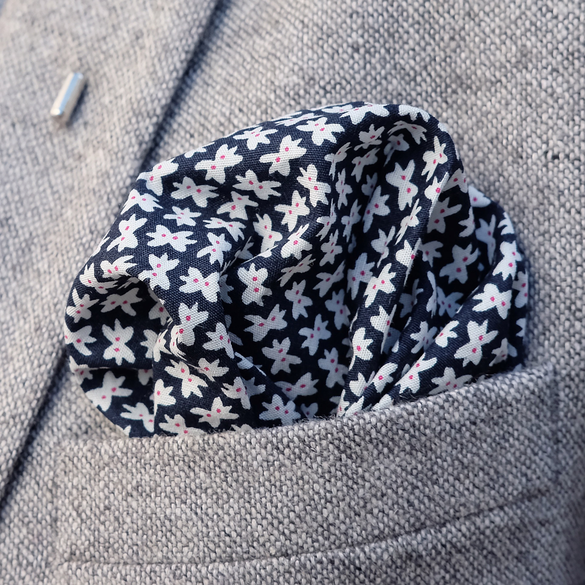 Blå Bowdesign Bomullsnäsduk - 3