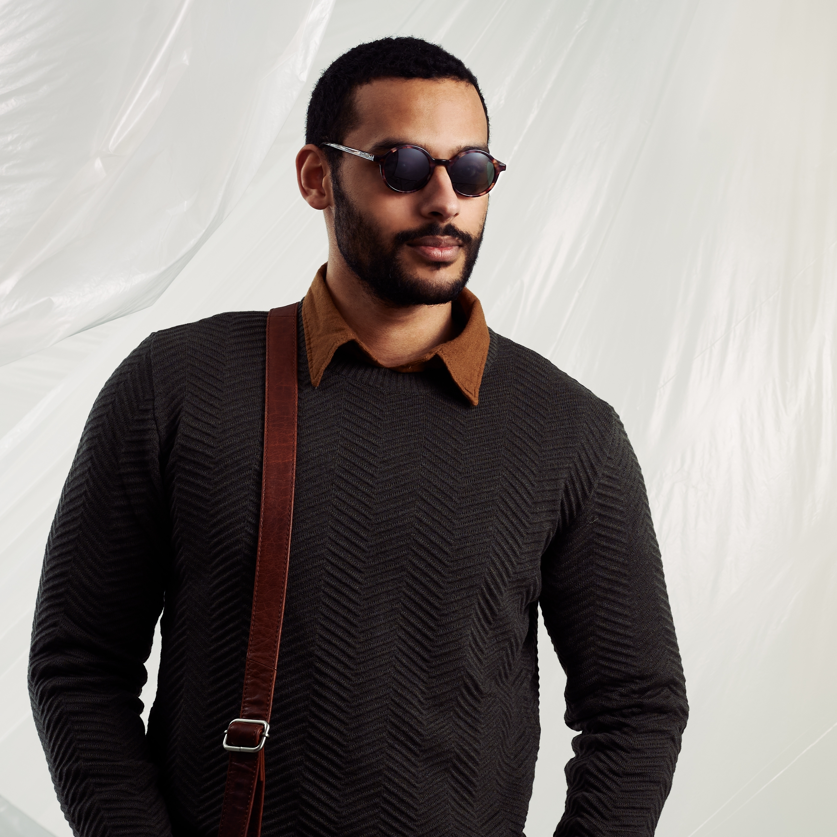 Kerek polarizált teknőckeretes napszemüveg - 4