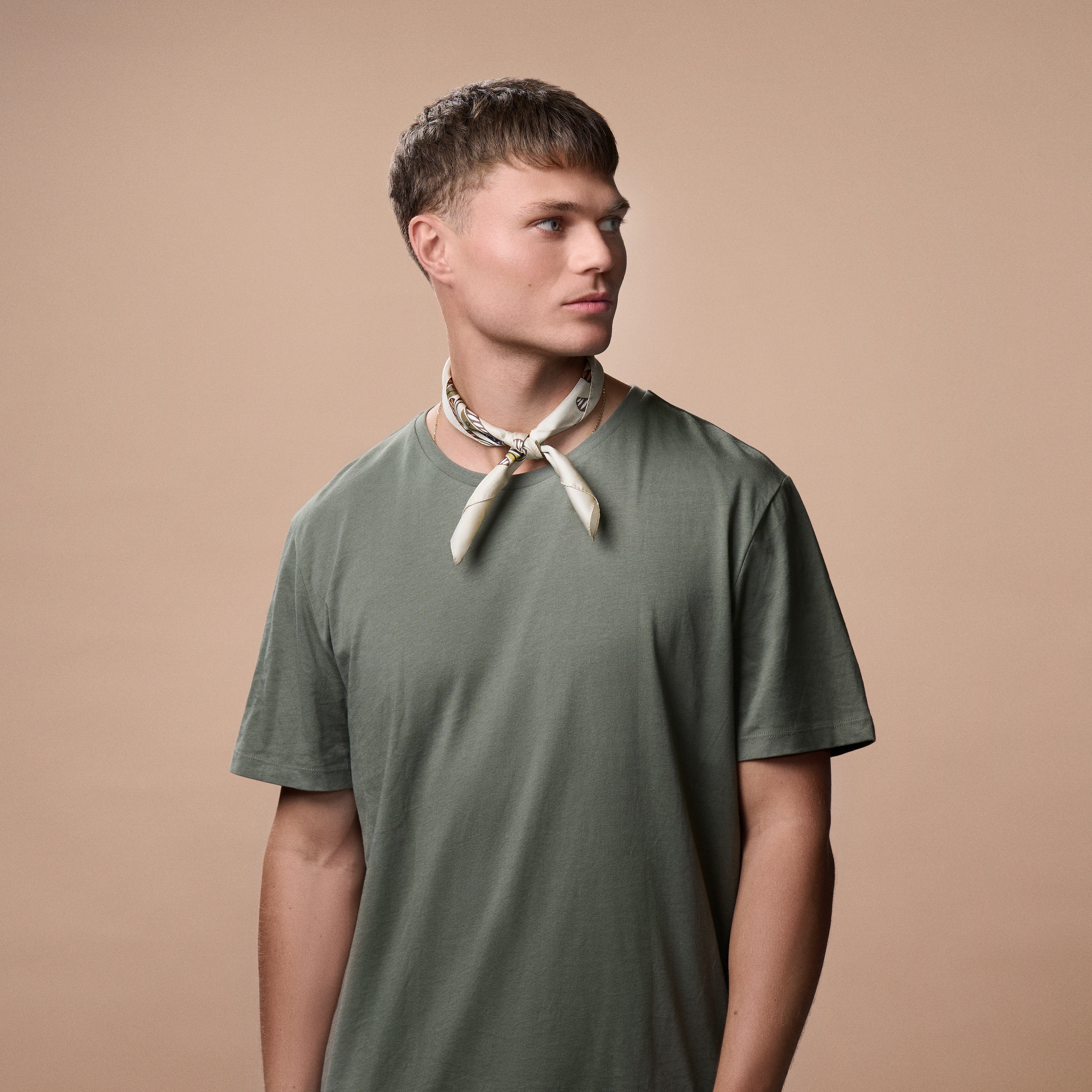 Virtuo | Brown Feather Silk Neckerchief - 3