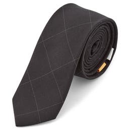 Black Chequered Necktie