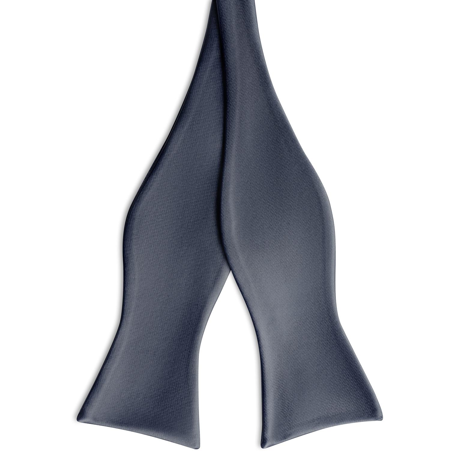 Graphite Self-Tie Satin Bow Tie Graphite Self-Tie Satin Bow Tie