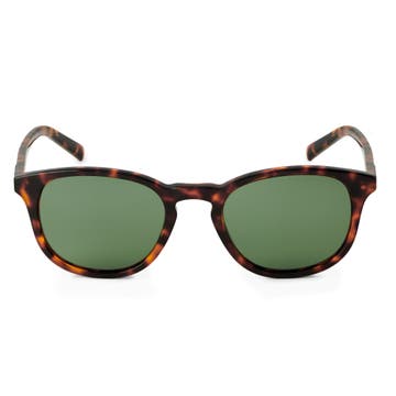Thea | Tortoise Shell & Green Polarised Sunglasses