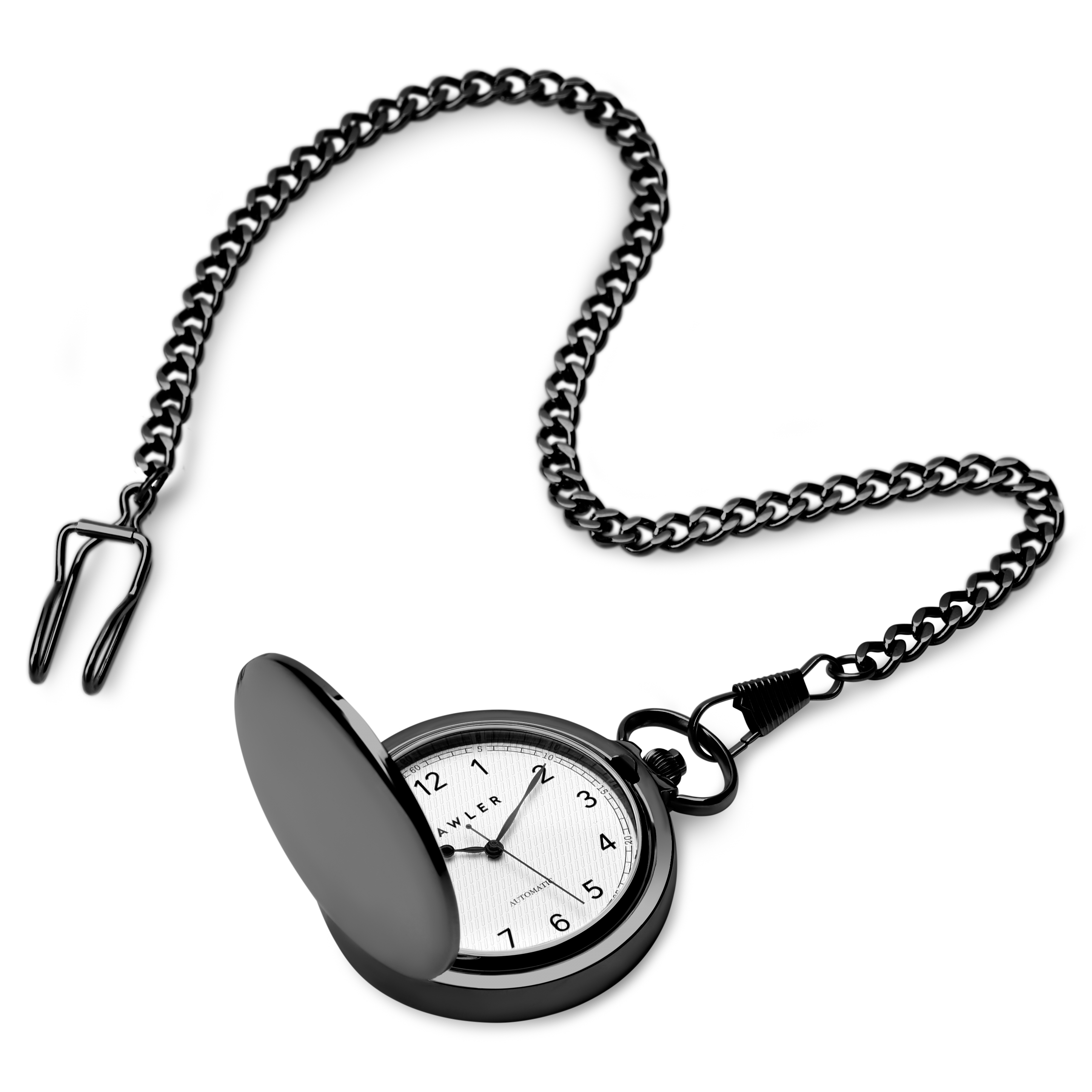 Easton Black Automatic Pocket Watch In stock! Fawler