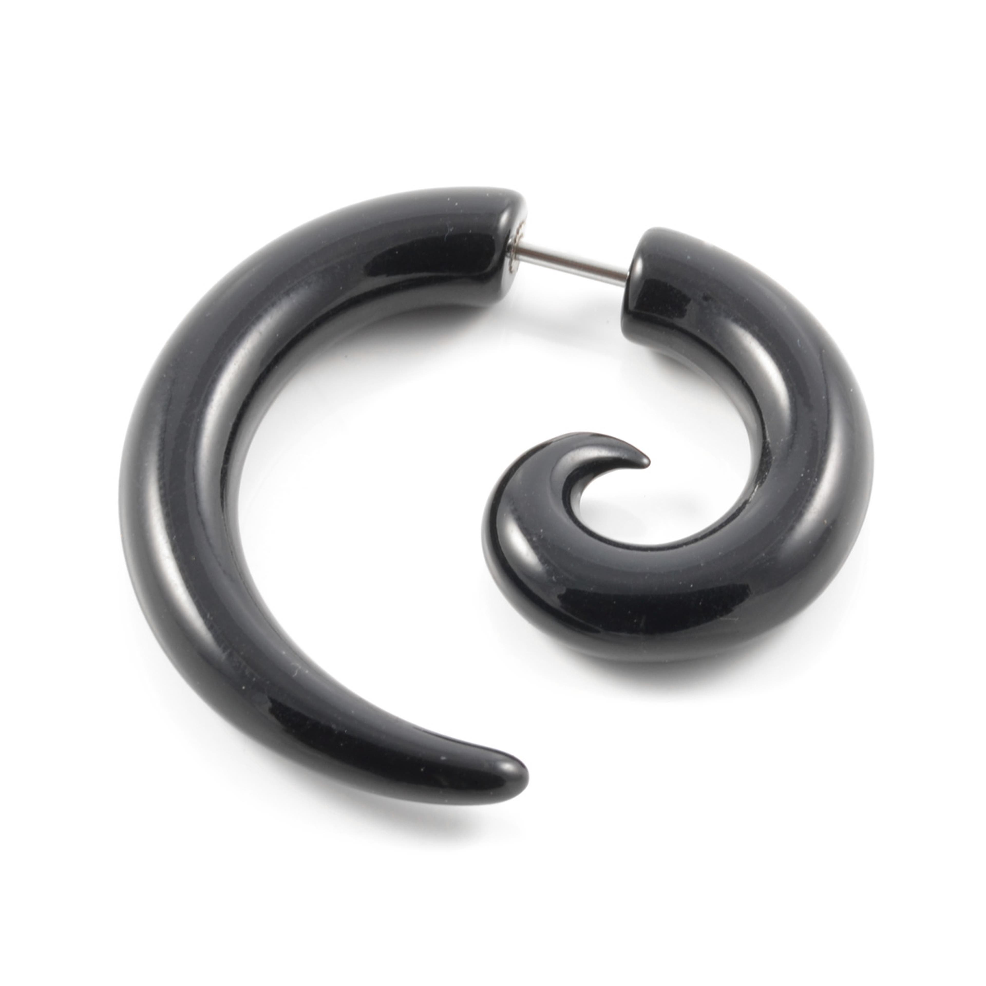 Boucle d'oreille noire "Le vortex"