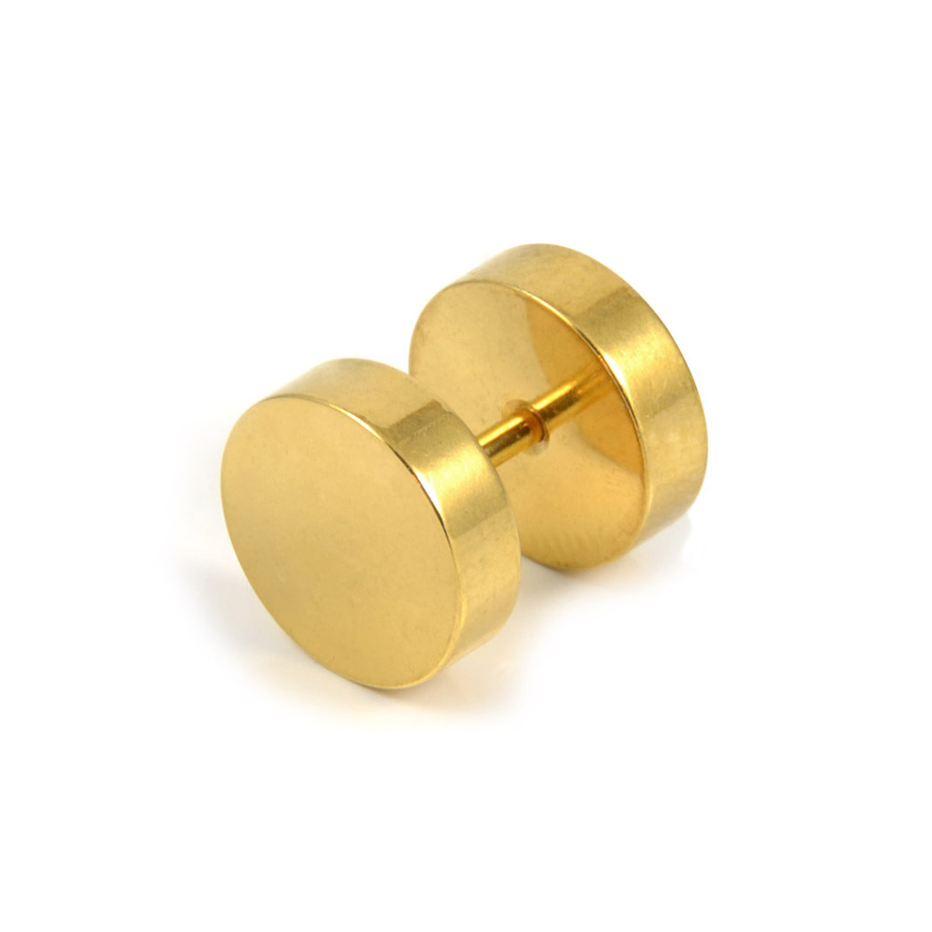 8 mm Gold-Tone Stud Earring