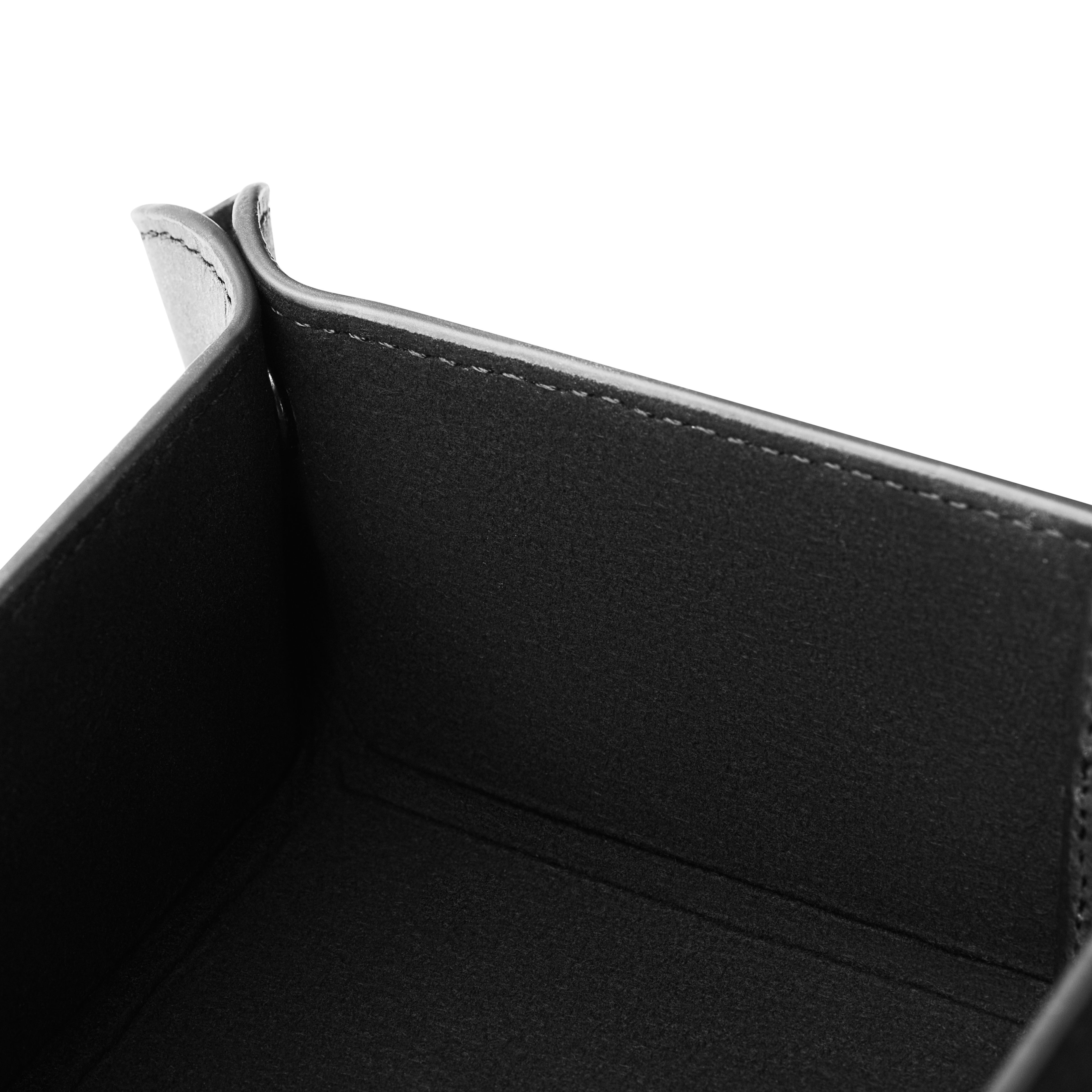 Vide-poches en cuir noir pour bijoux et montres  - 8