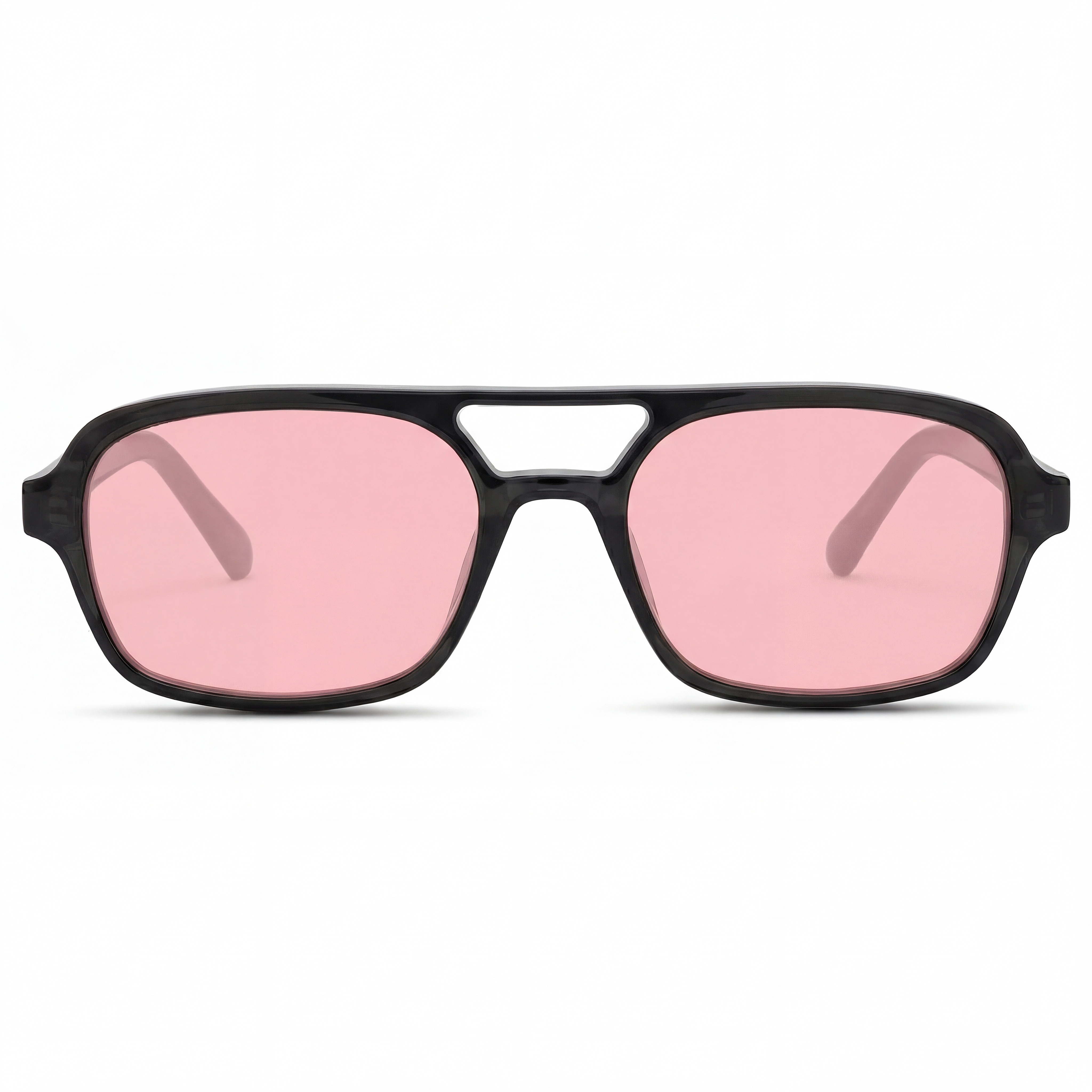 Spectrum | Smoky Black & Pink Aviator Sunglasses