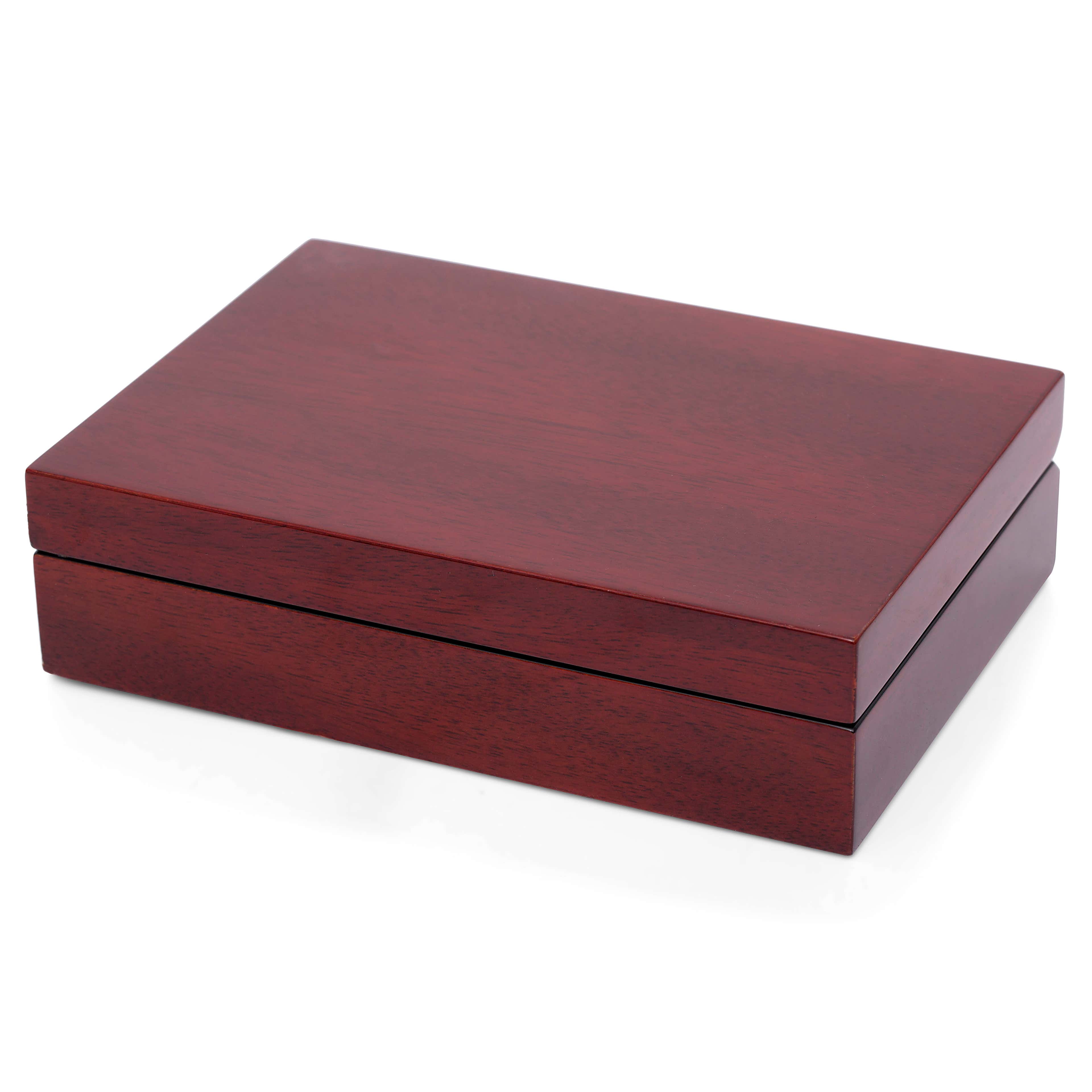 Cherry Wood Cufflinks Box 