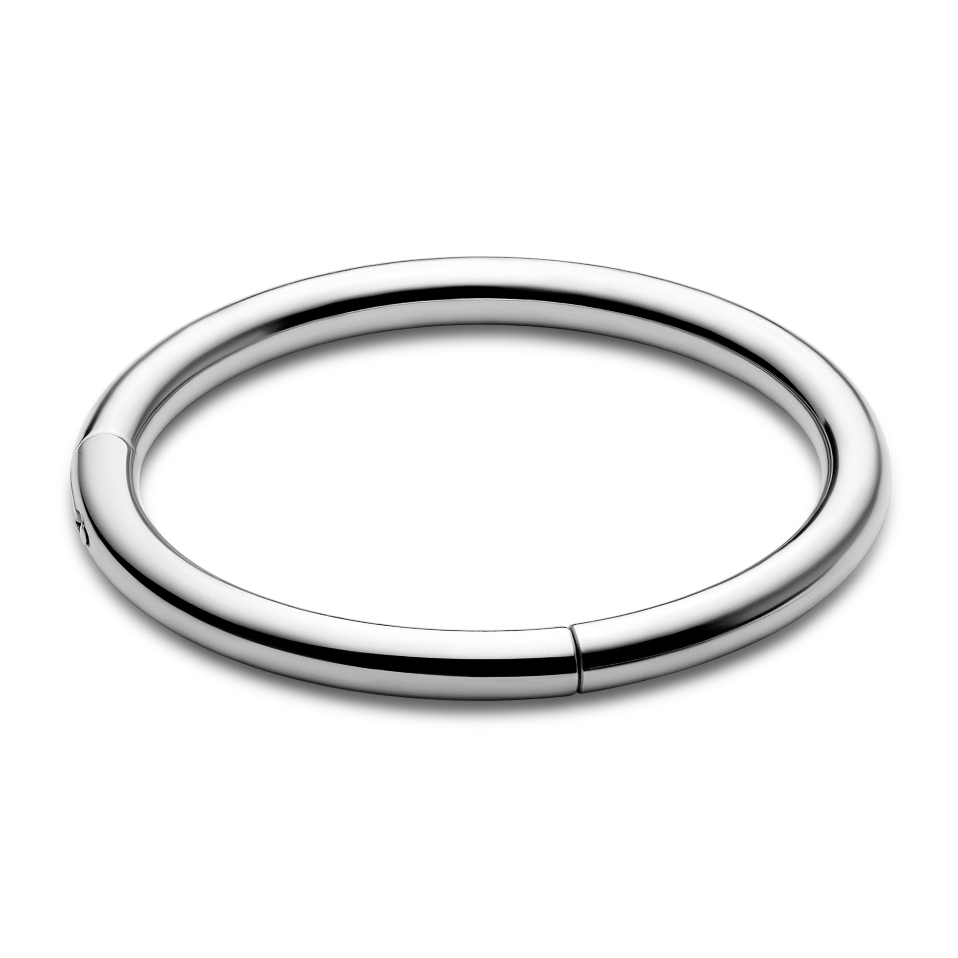 10 mm Silver-Tone Titanium Piercing Ring