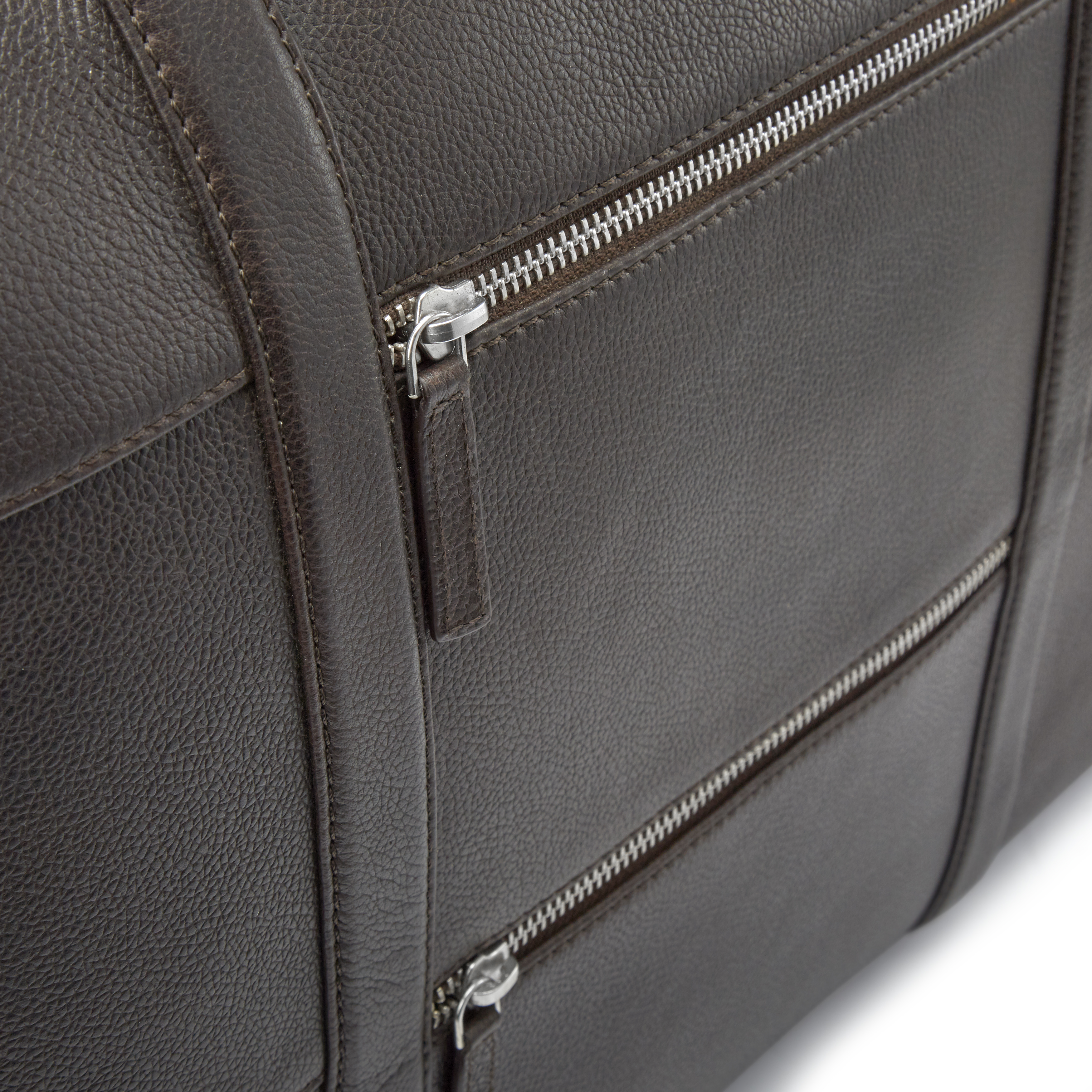 Sean Dunkelbraune Leder Wochenendtasche - 12