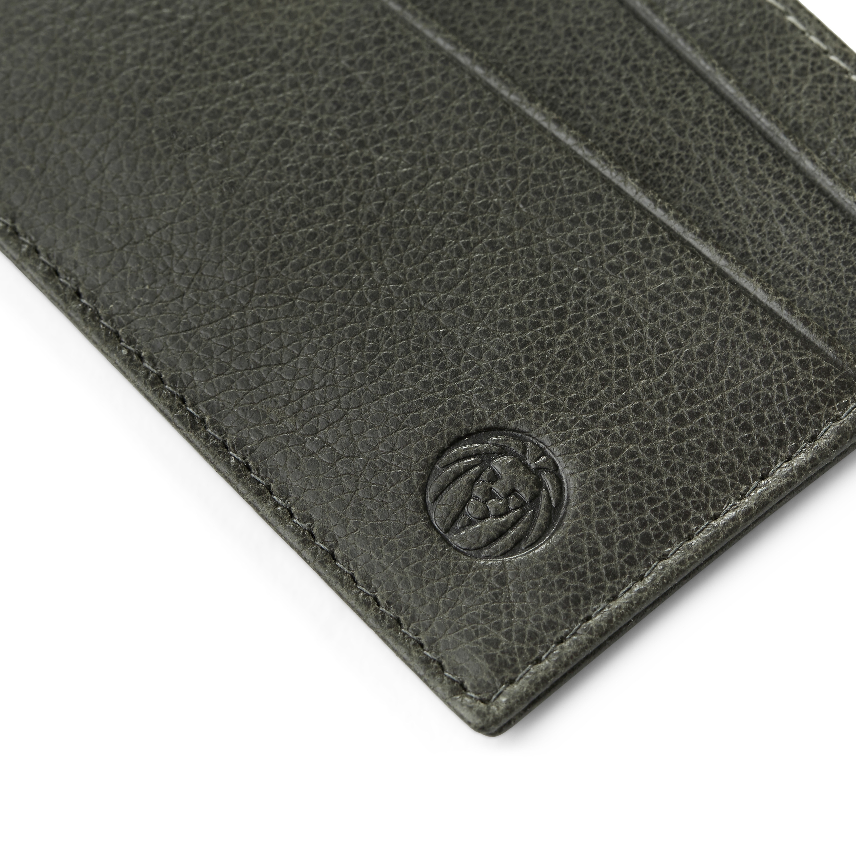 Brązowo-szare skórzane mini etui na karty RFID Licio - 6