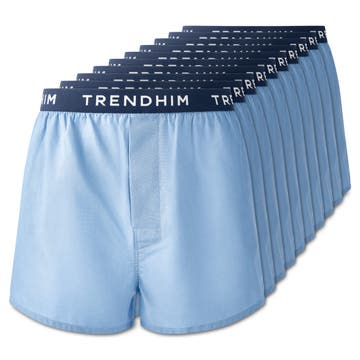 AirFeel | Set van 10 loszittende katoenen boxershorts in marineblauw en hemelsblauw AirFeel | Set van 10 loszittende katoenen boxershorts in marineblauw en hemelsblauw
