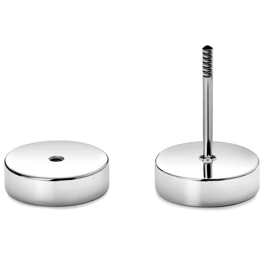hover: Argentia | 925s | Flat 8 mm Rhodium-Plated Sterling Faux Plug Stud hover: Argentia | 925s | Flat 8 mm Rhodium-Plated Sterling Faux Plug Stud