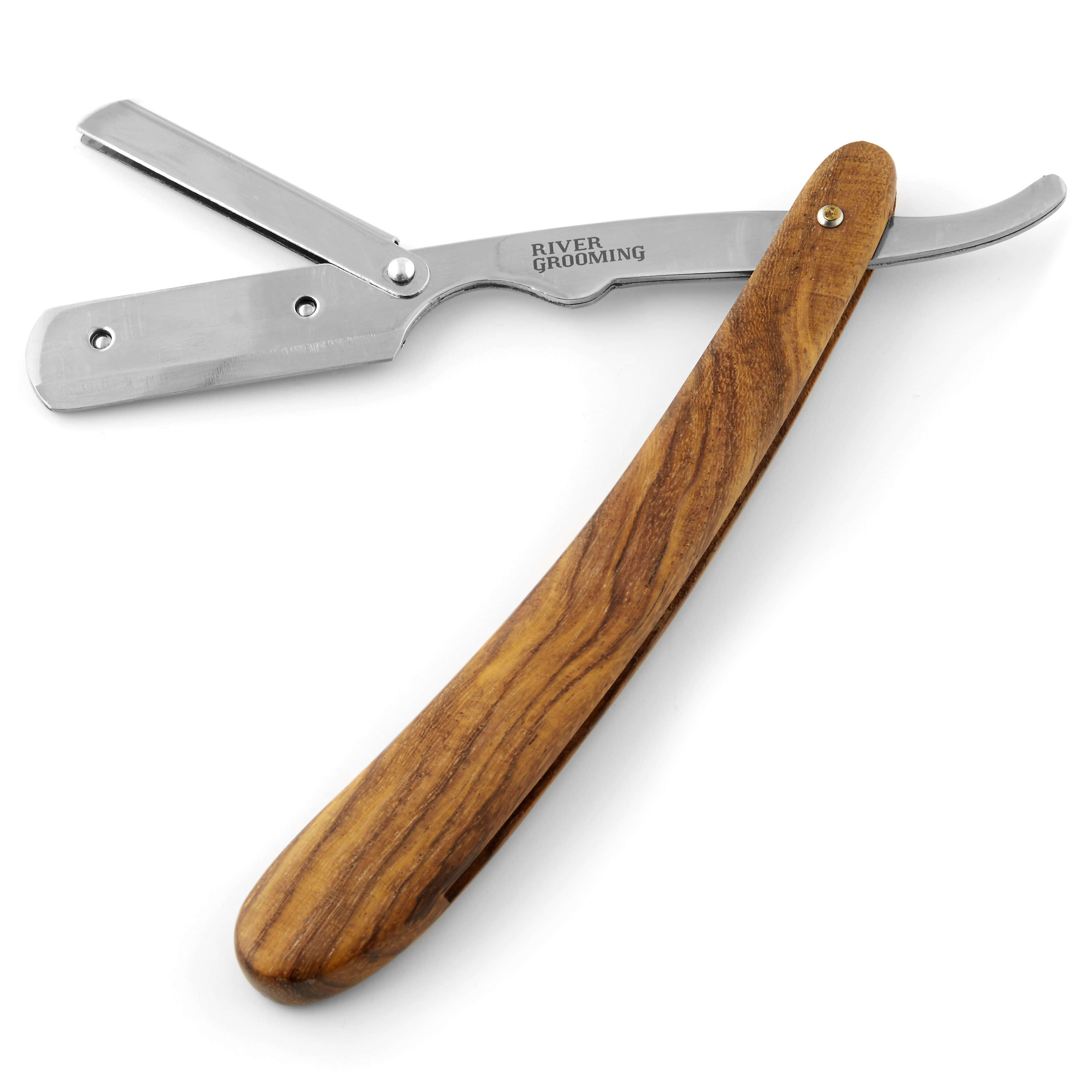 Set de navaja de afeitar con cuchillas desechables en roble rojo - 5