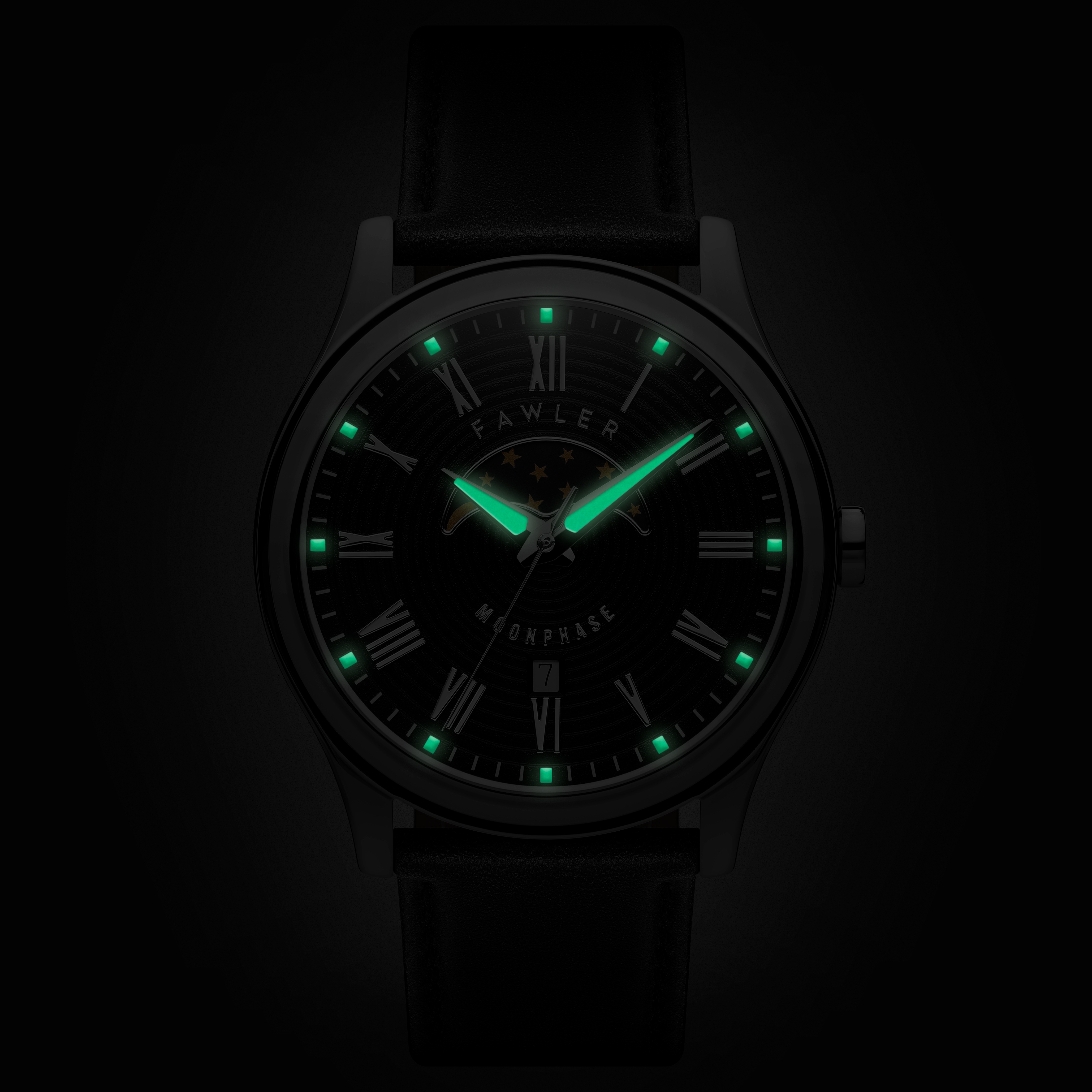 Imperator | Silver-tone and Black Stainless Steel Moonphase Watch - 2