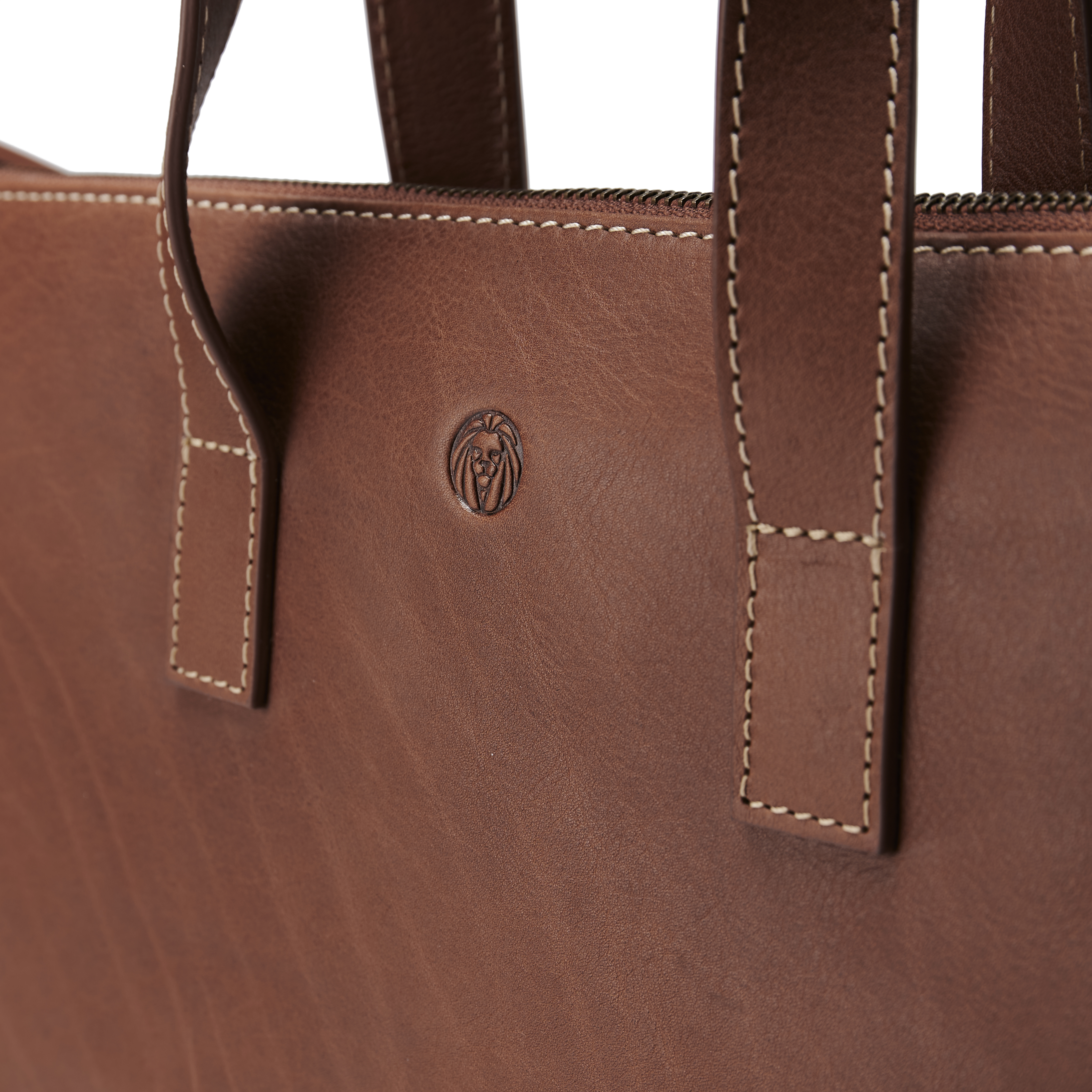 Borsa tote Felix in pelle marrone chiaro - 11