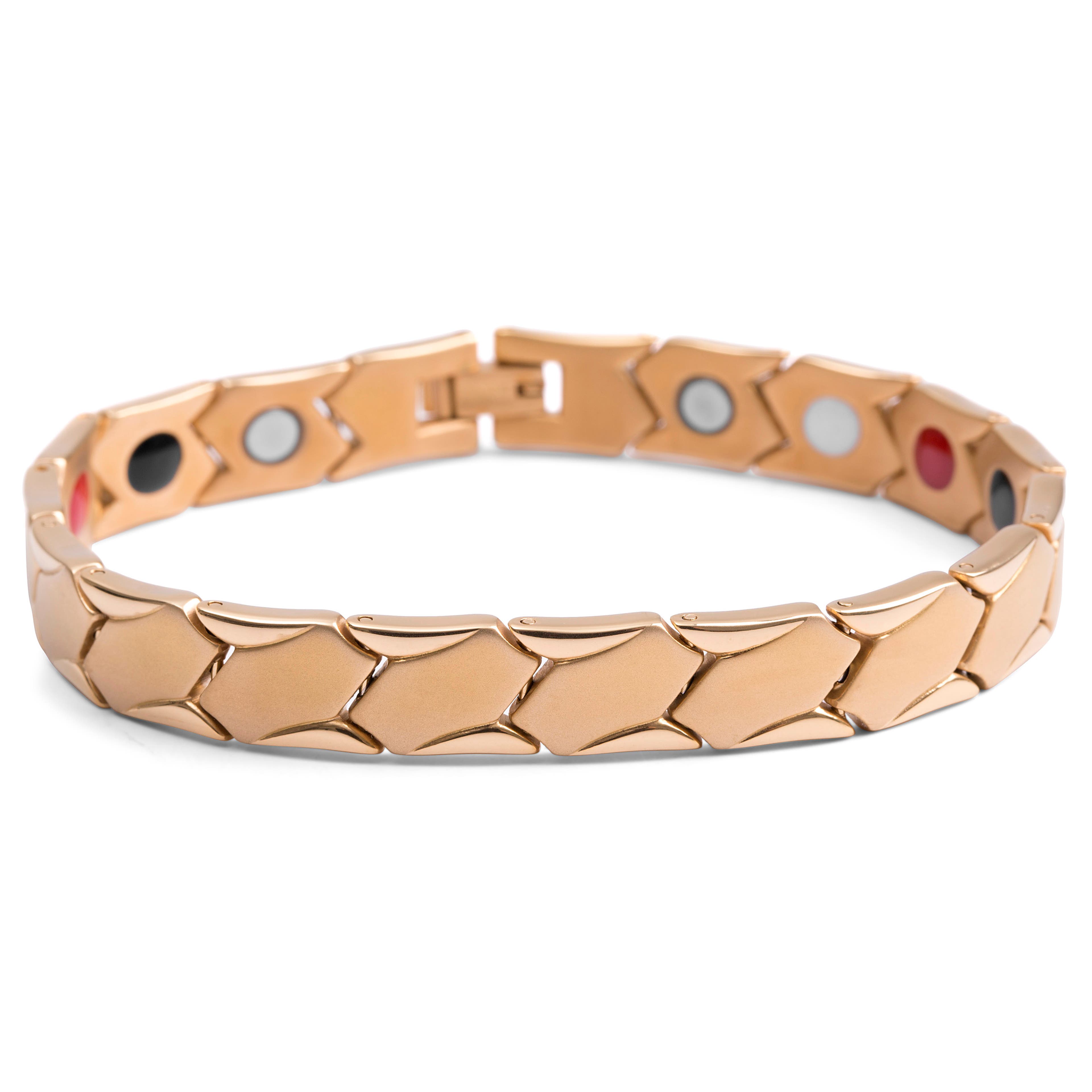 Slim Gold-Tone Titanium Link Chain Bracelet
